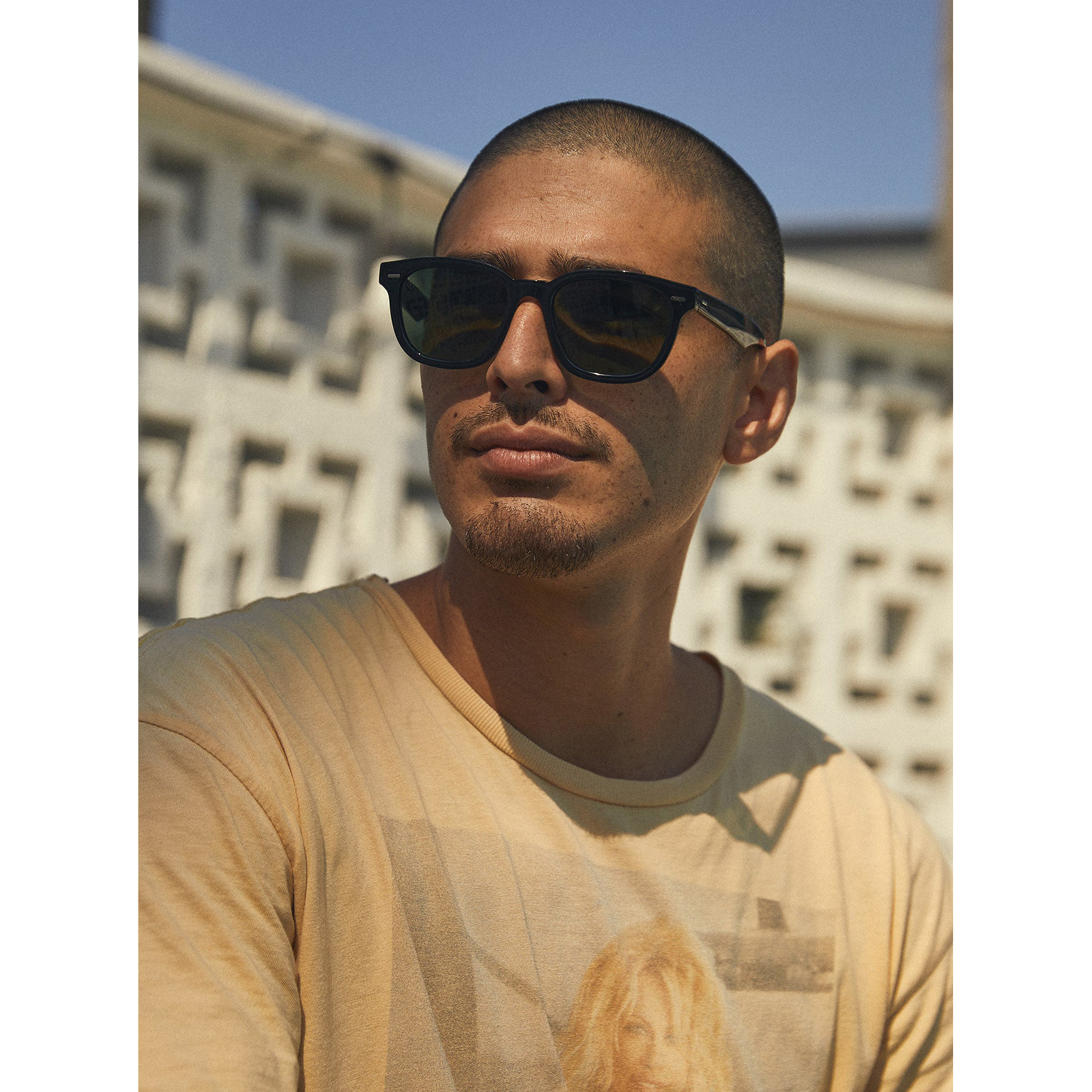 Raen Optics Myles Sunglasses - Crystal Black/Green Polarized