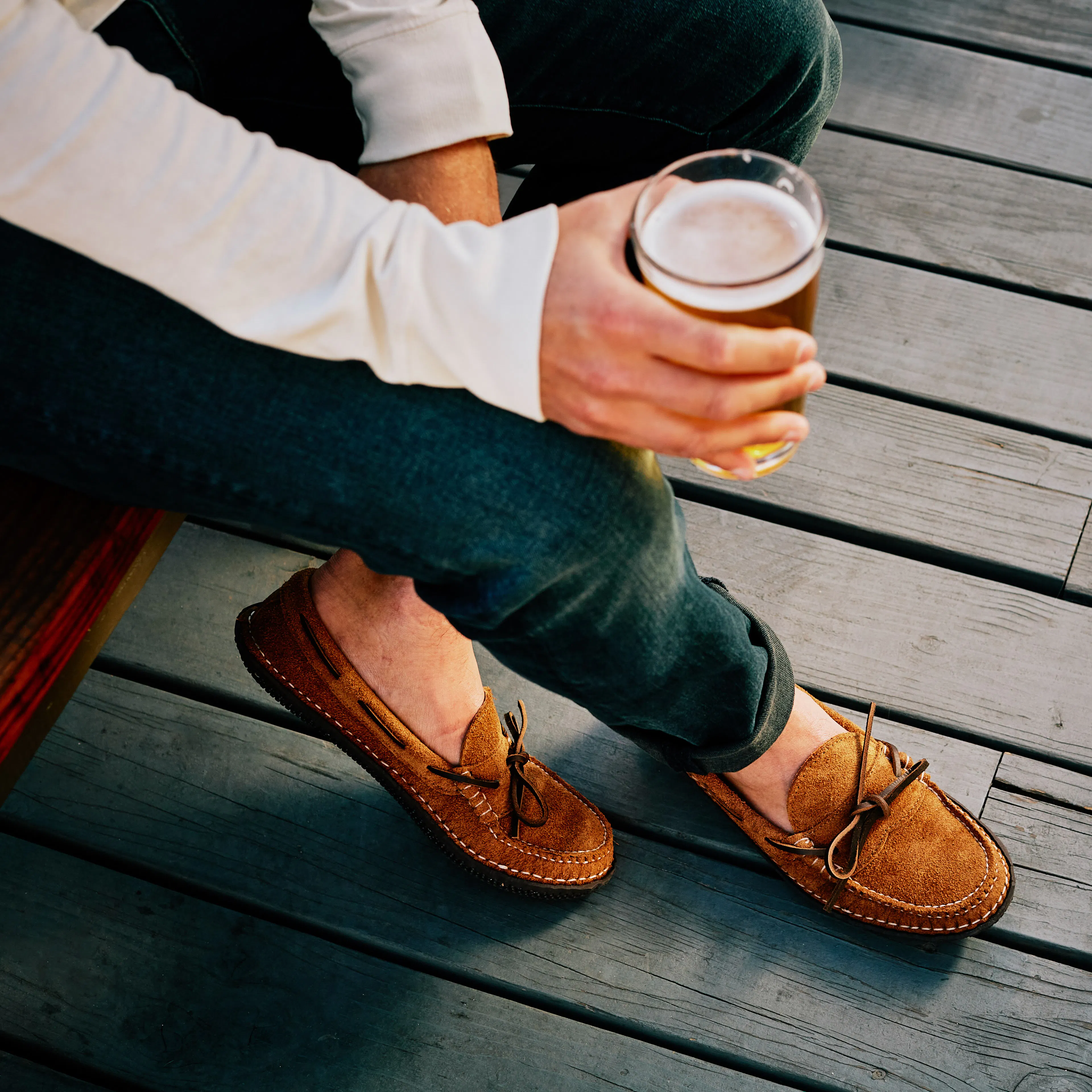 Quoddy Grizzly Moc Slipper - Toffee Suede | Moccasins  display picture 3