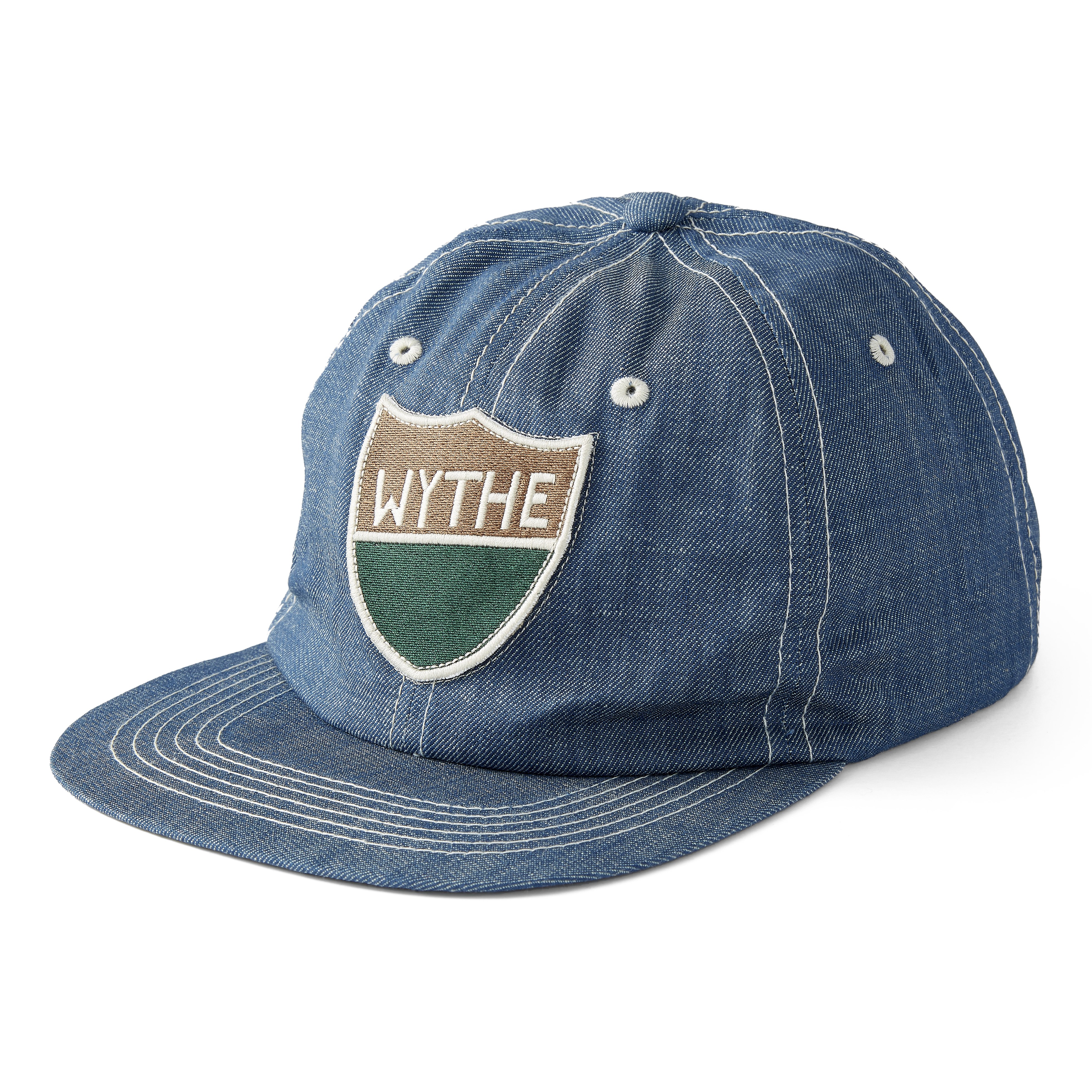 Wythe New York Denim Seed Badge Hat - Indigo Denim