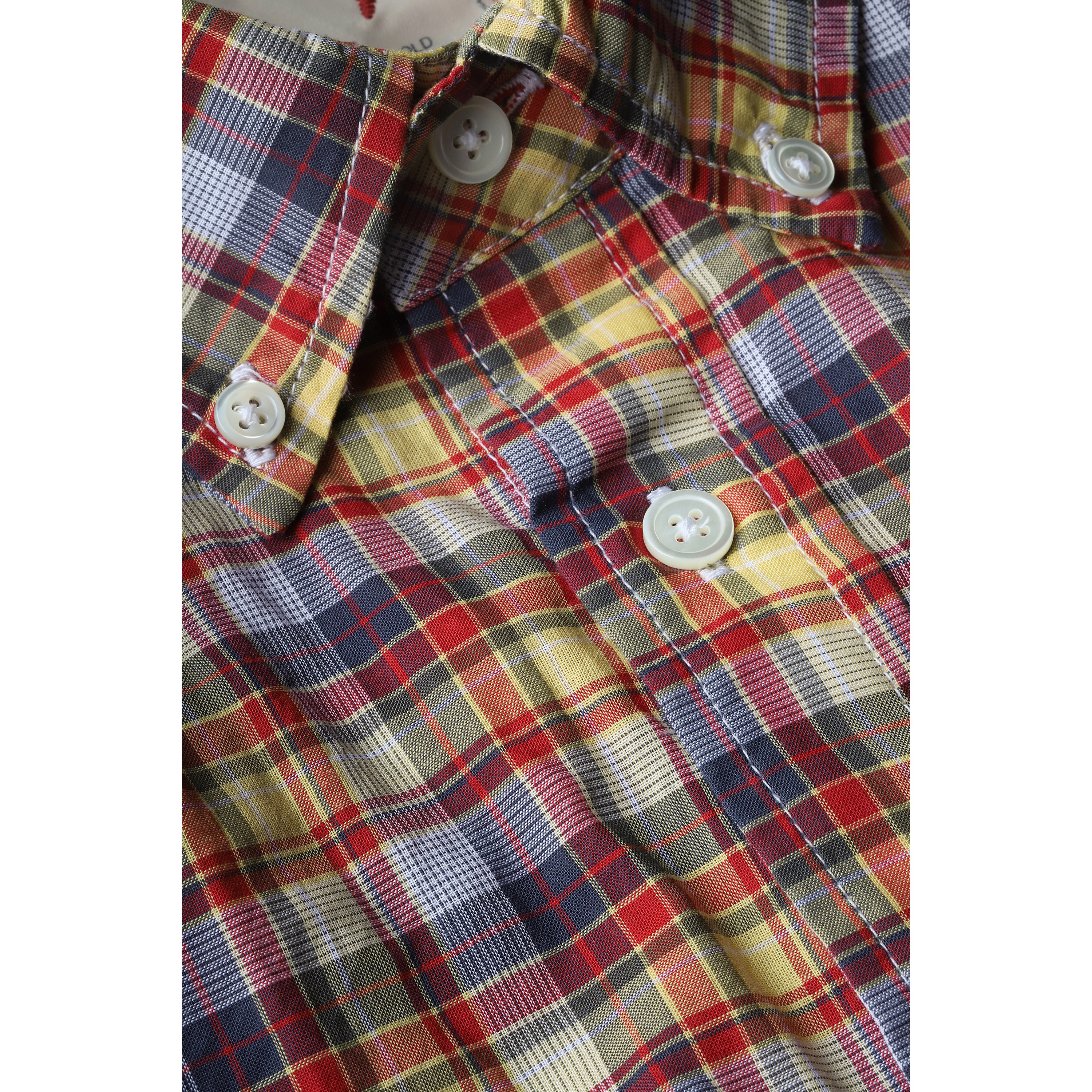 Relwen Airtex Madras Shirt - Yellow Multi | Long Sleeve