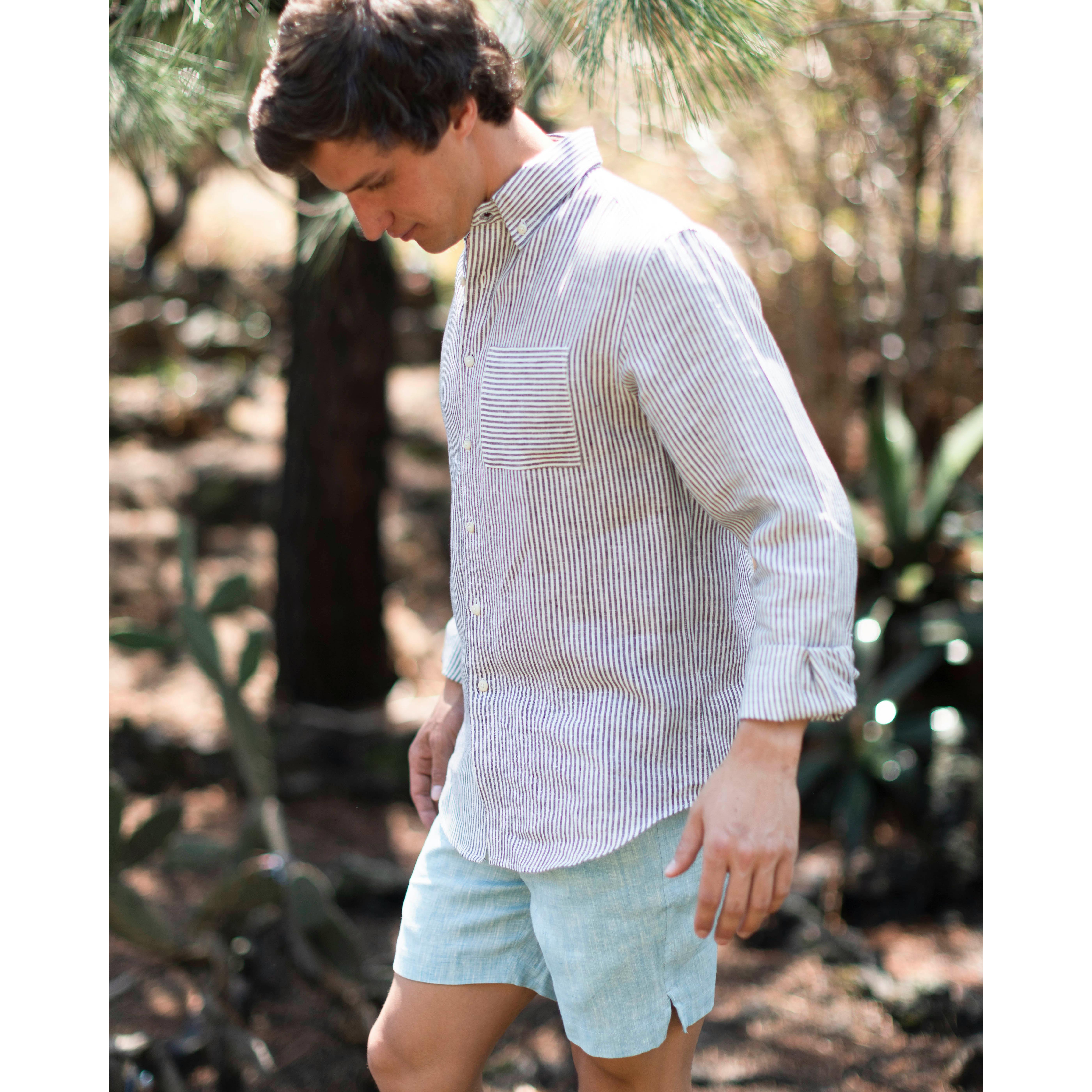 LINEN SHIRT MEN Men's Linen Shirt Organic Flax Shirt -  UK