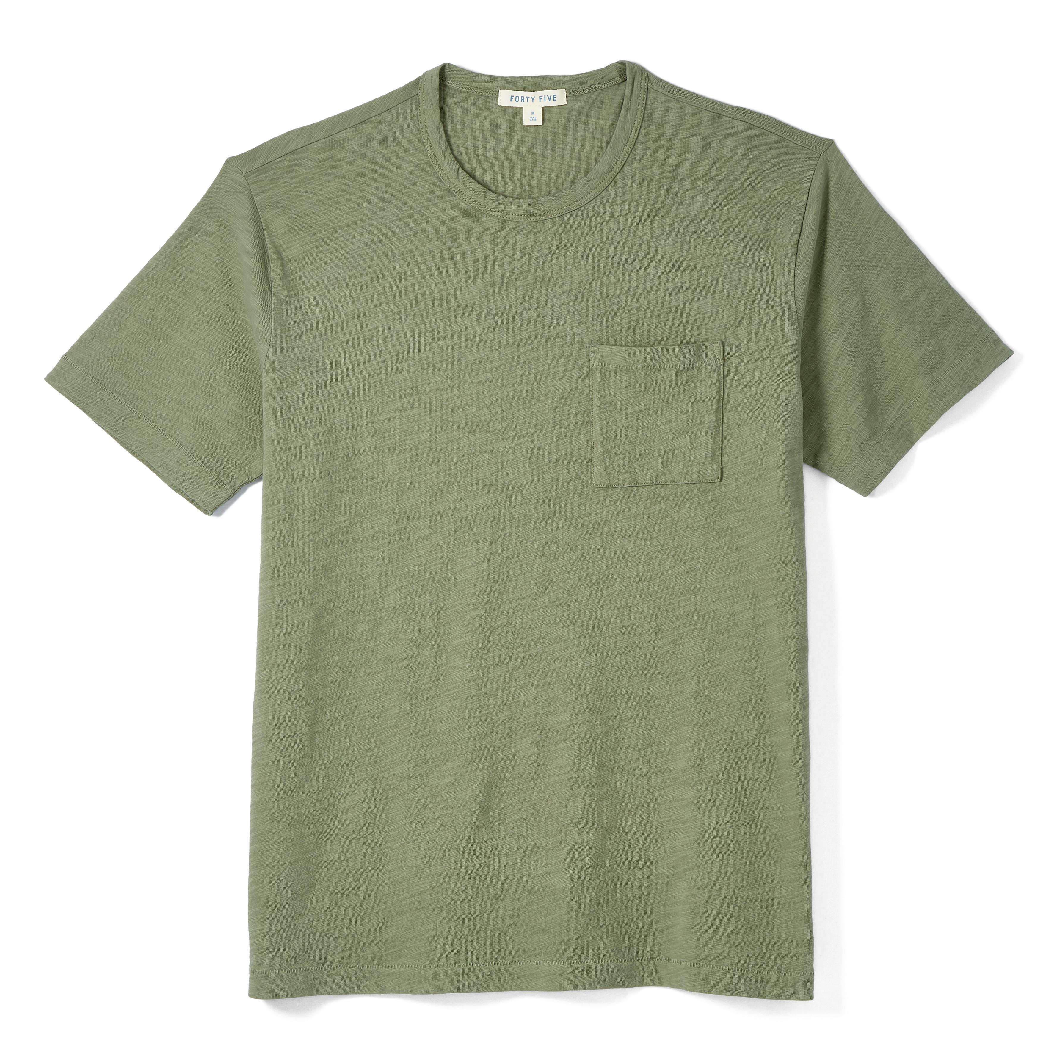 Forty Five Slub Pocket T-Shirt - Vintage Wash Fern