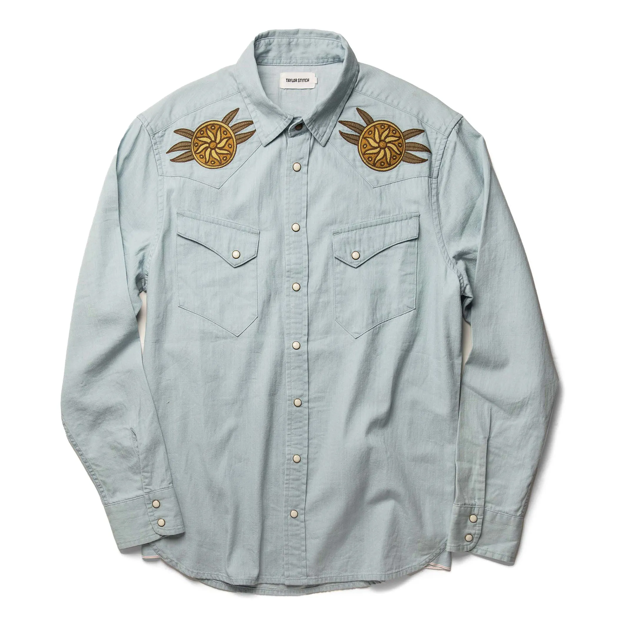 Taylor Stitch The Embroidered Western Shirt - Washed Selvage 