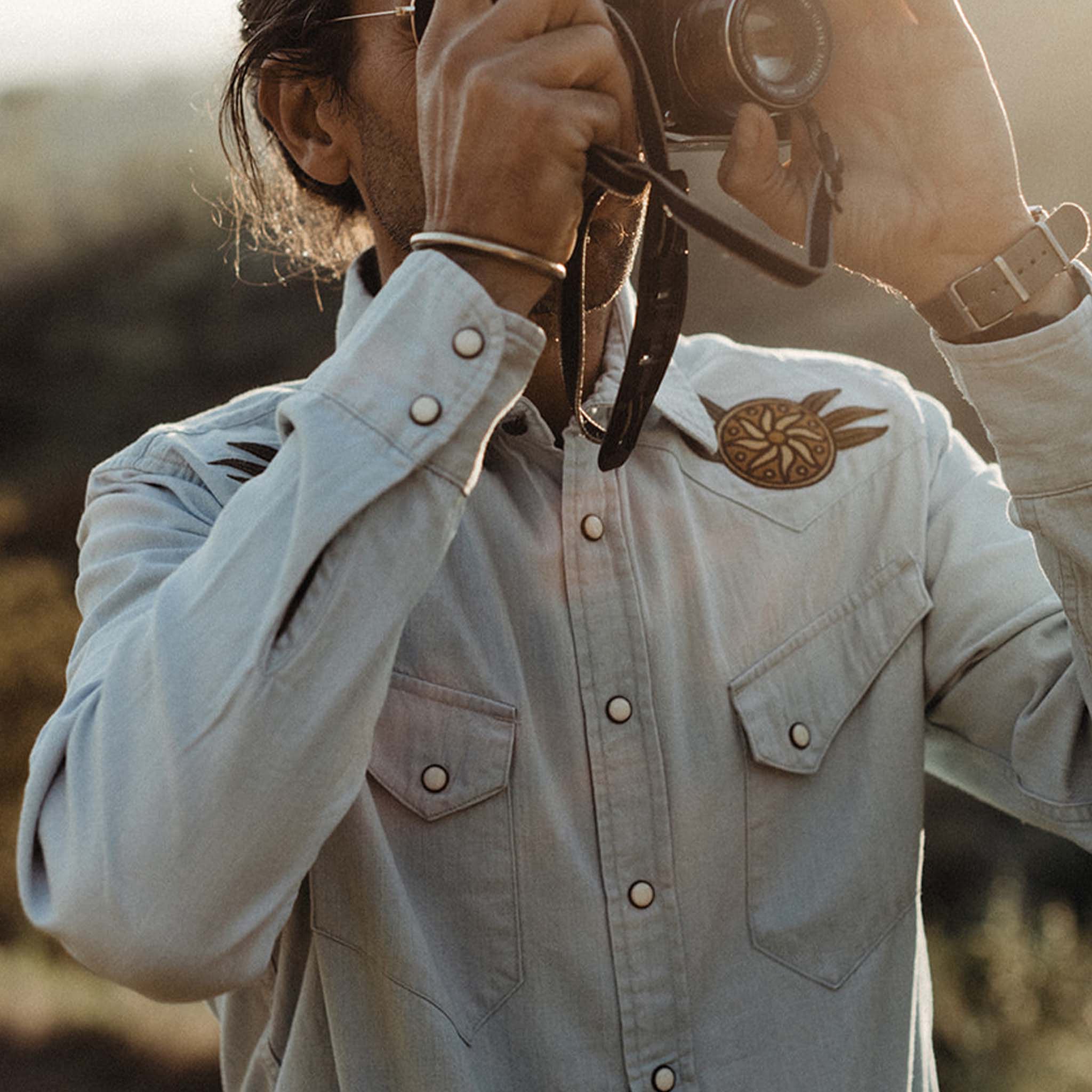 Taylor Stitch The Embroidered Western Shirt - Washed Selvage 