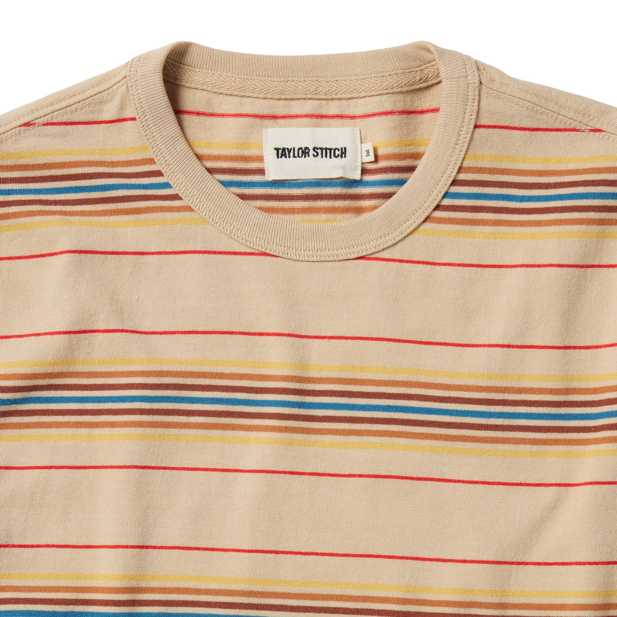 Taylor Stitch The Organic Cotton Tee - Sand Stripe | T