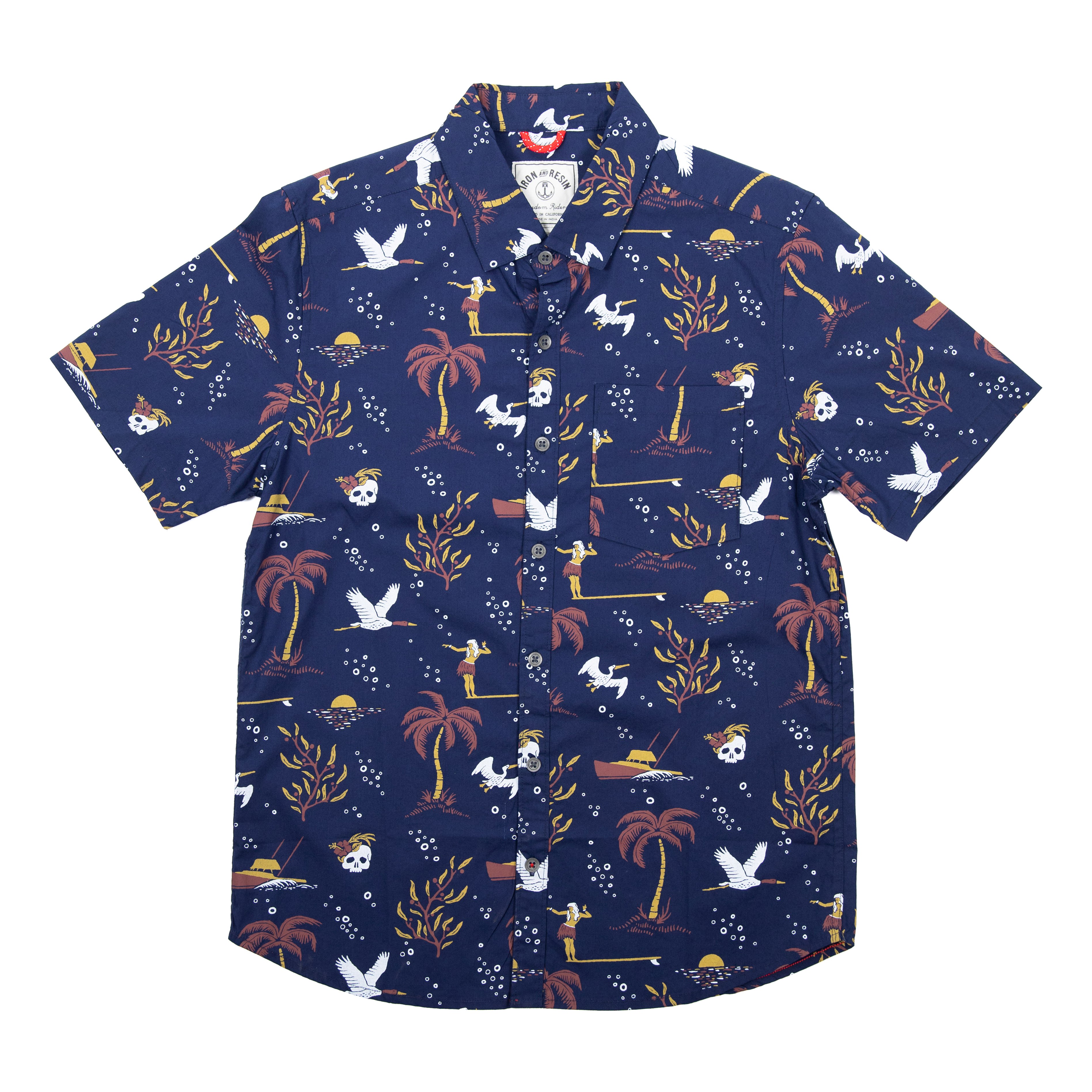 Iron and Resin Tropic Shirt Patriot Blue Short Sleeve Shirts