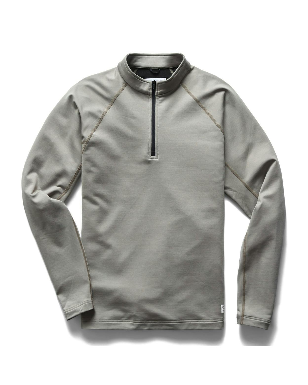 Reigning Champ Polartec Half Zip Concrete Quarter-Zip Sweaters