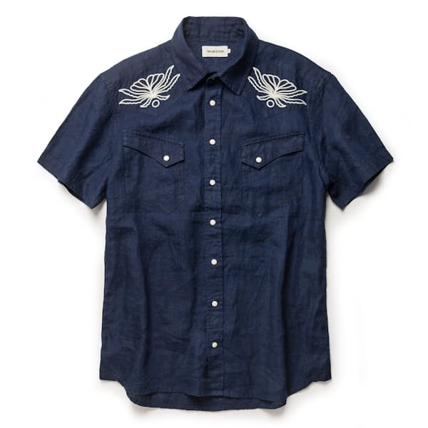 1950s Men’s Shirt Styles – Casual, Gaucho, Camp The Short Sleeve Embroidered Western Shirt  AT vintagedancer.com
