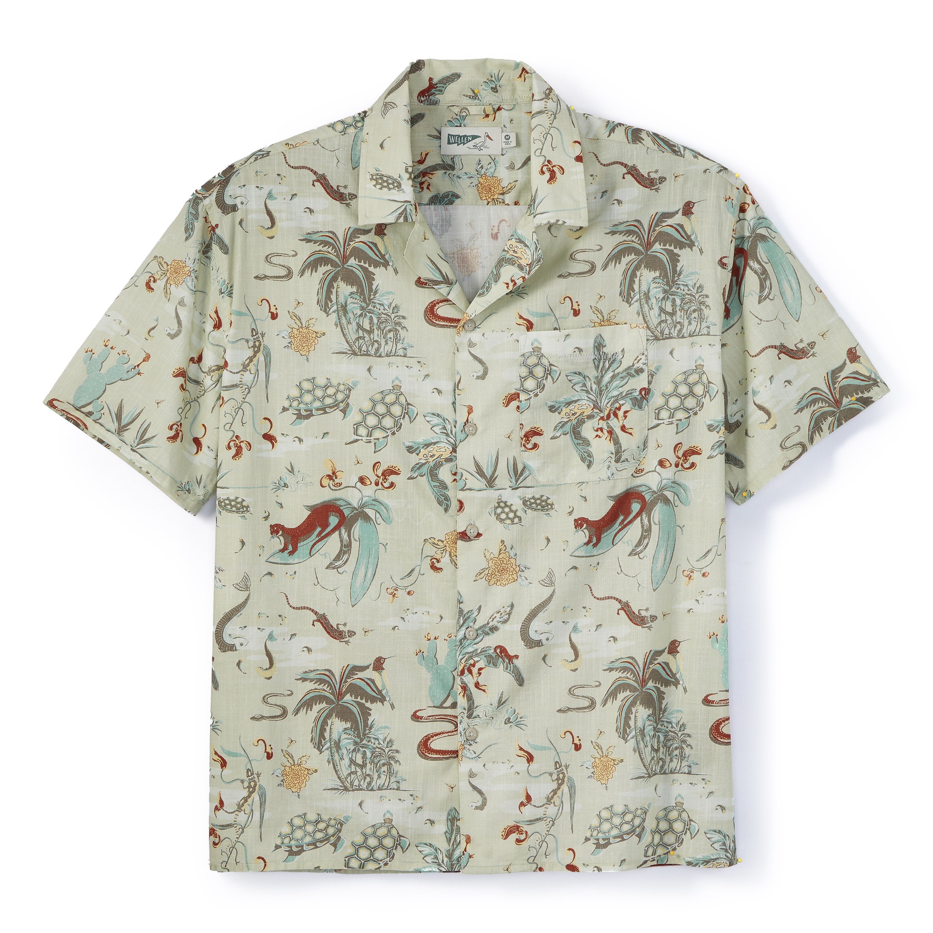 Wellen Camp Collar Short Sleeve Shirt - Stucco Puerto Escondido
