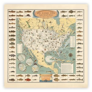 1936 Big Game Fish Map