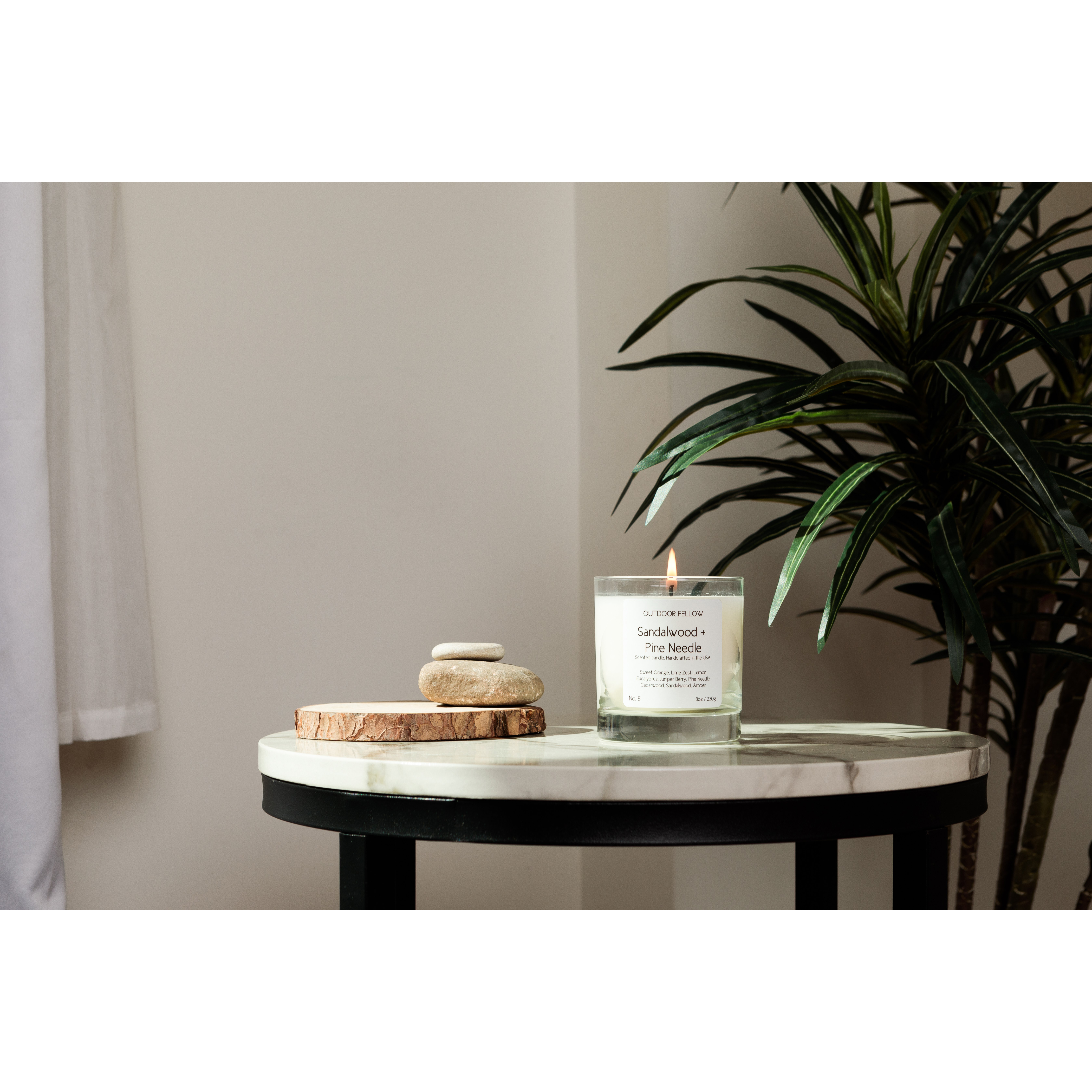 Outdoor Fellow No. 8 Sandalwood + Pine Needle Candle Sandalwood