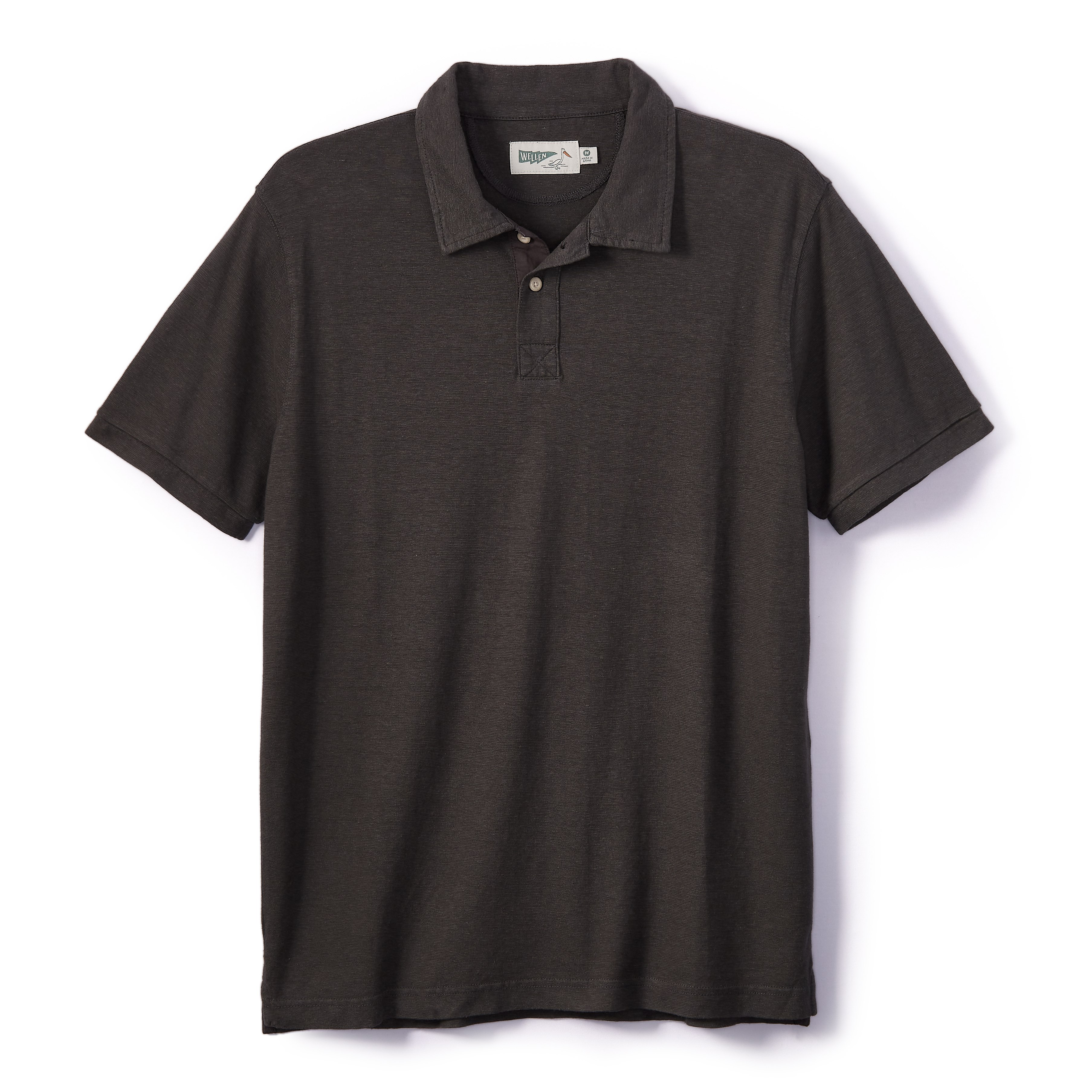 Wellen Hemp Polo Shirt - Hazy Black | Polo Shirts | Huckberry