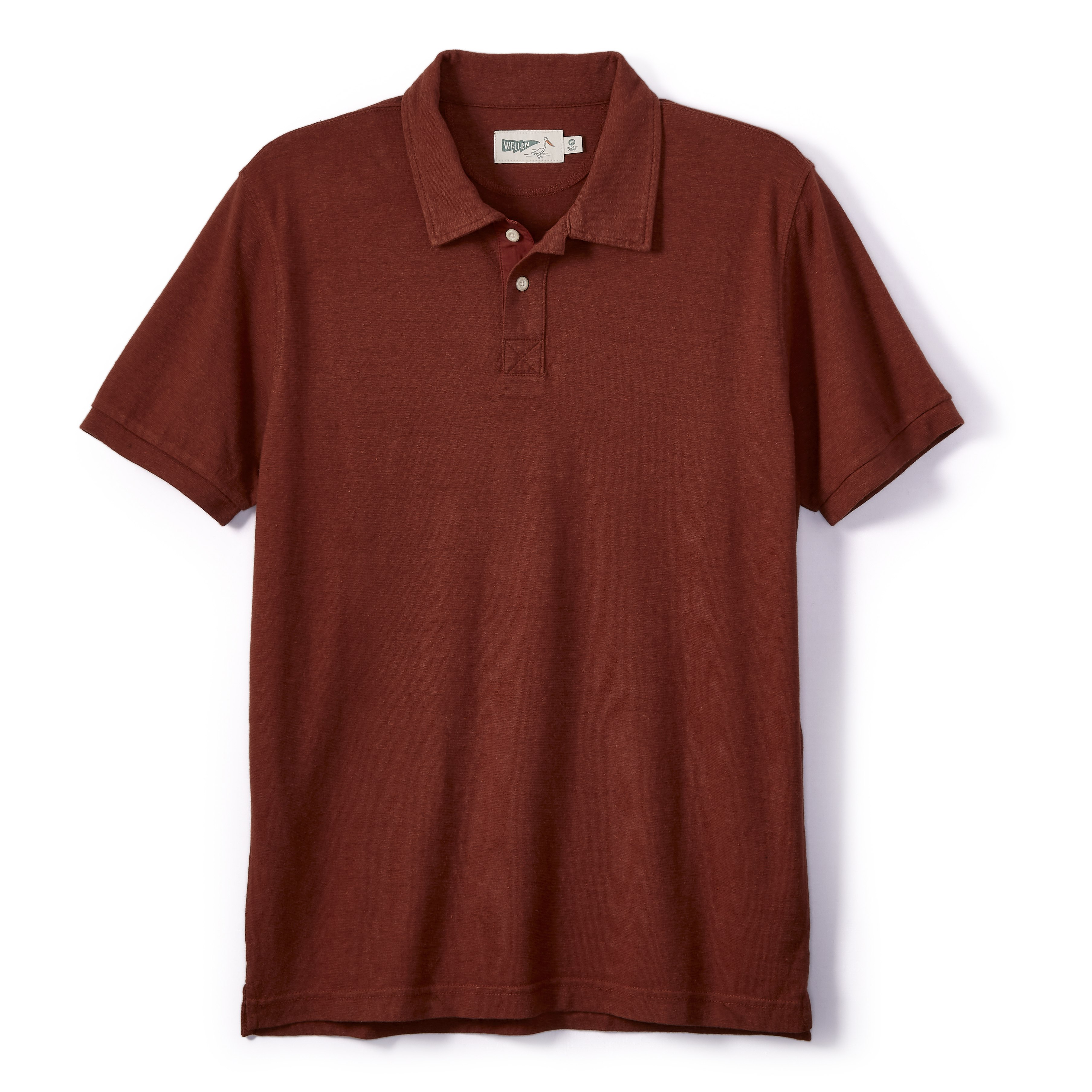 Wellen Hemp Polo Shirt Lighthouse Red TShirts Huckberry