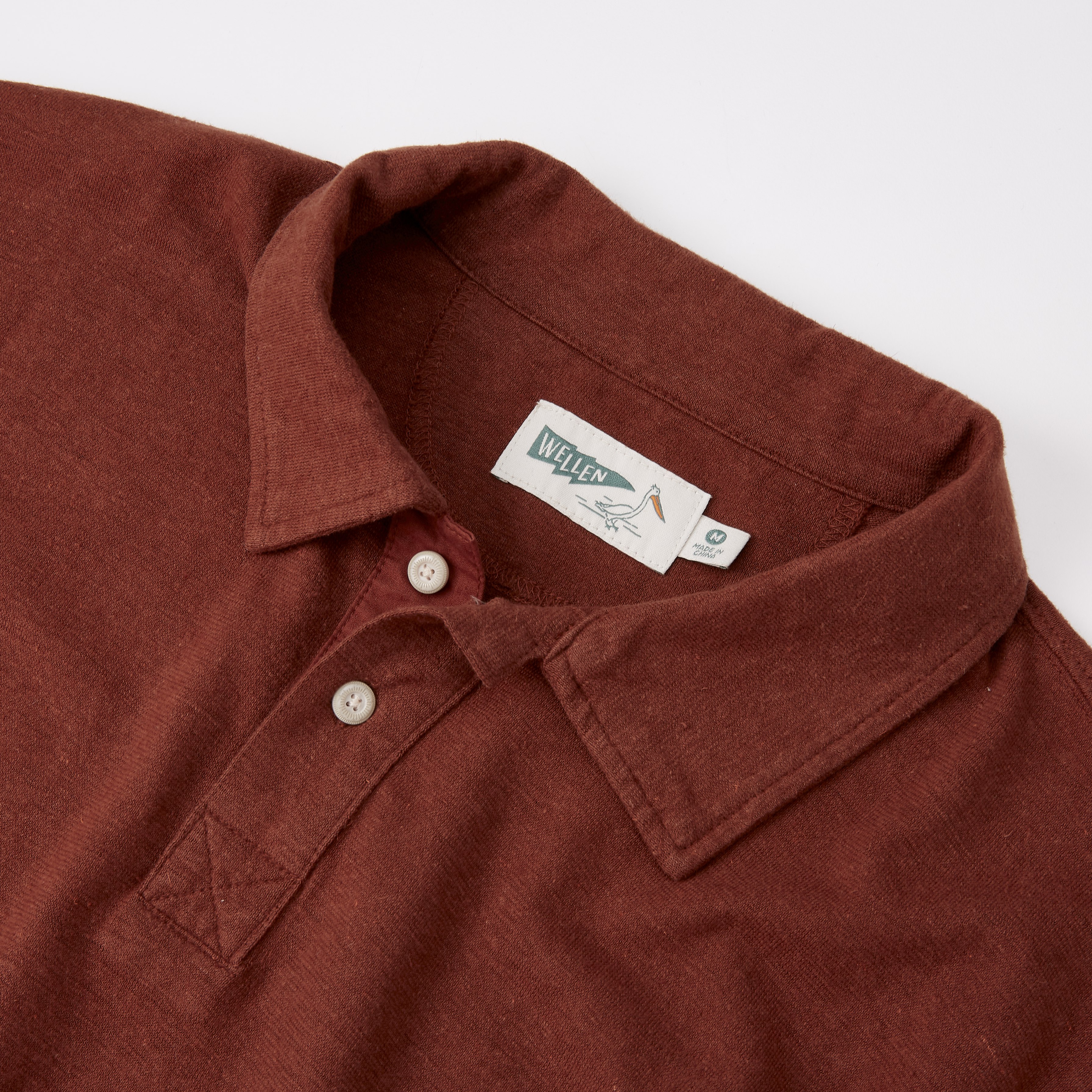 Wellen Hemp Polo Shirt Lighthouse Red TShirts Huckberry