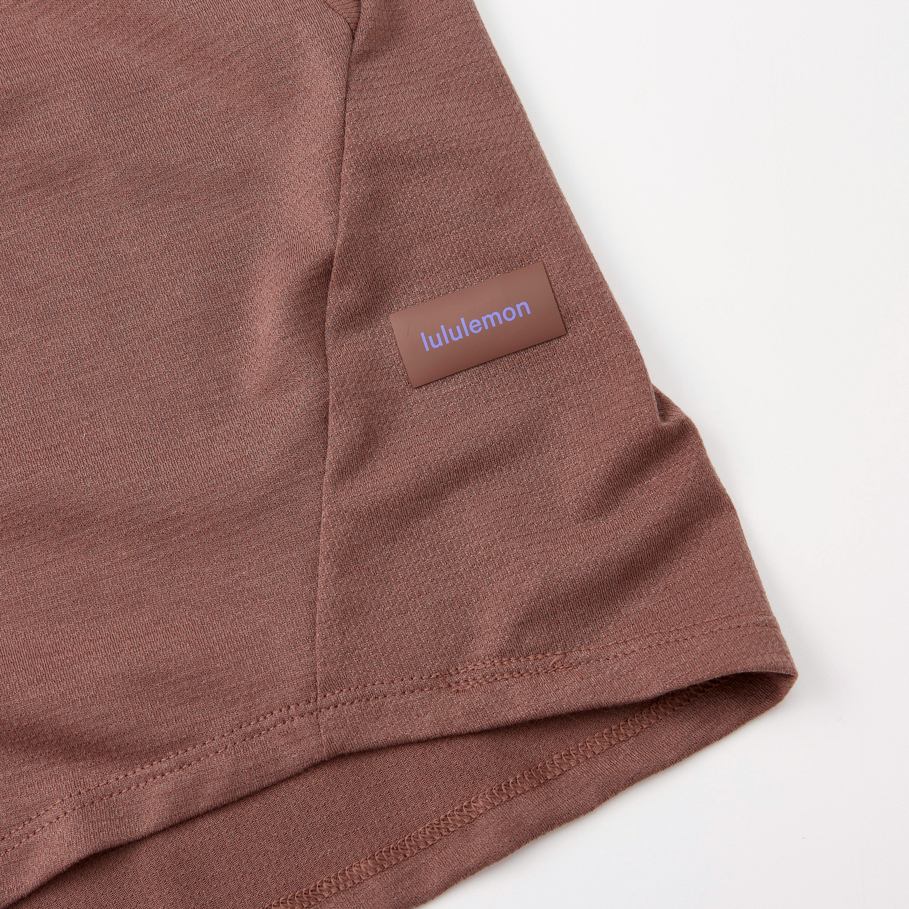 LULULEMON Ventilated Hiking Short Sleeve Shirt Top Dark Oxide Brown XL