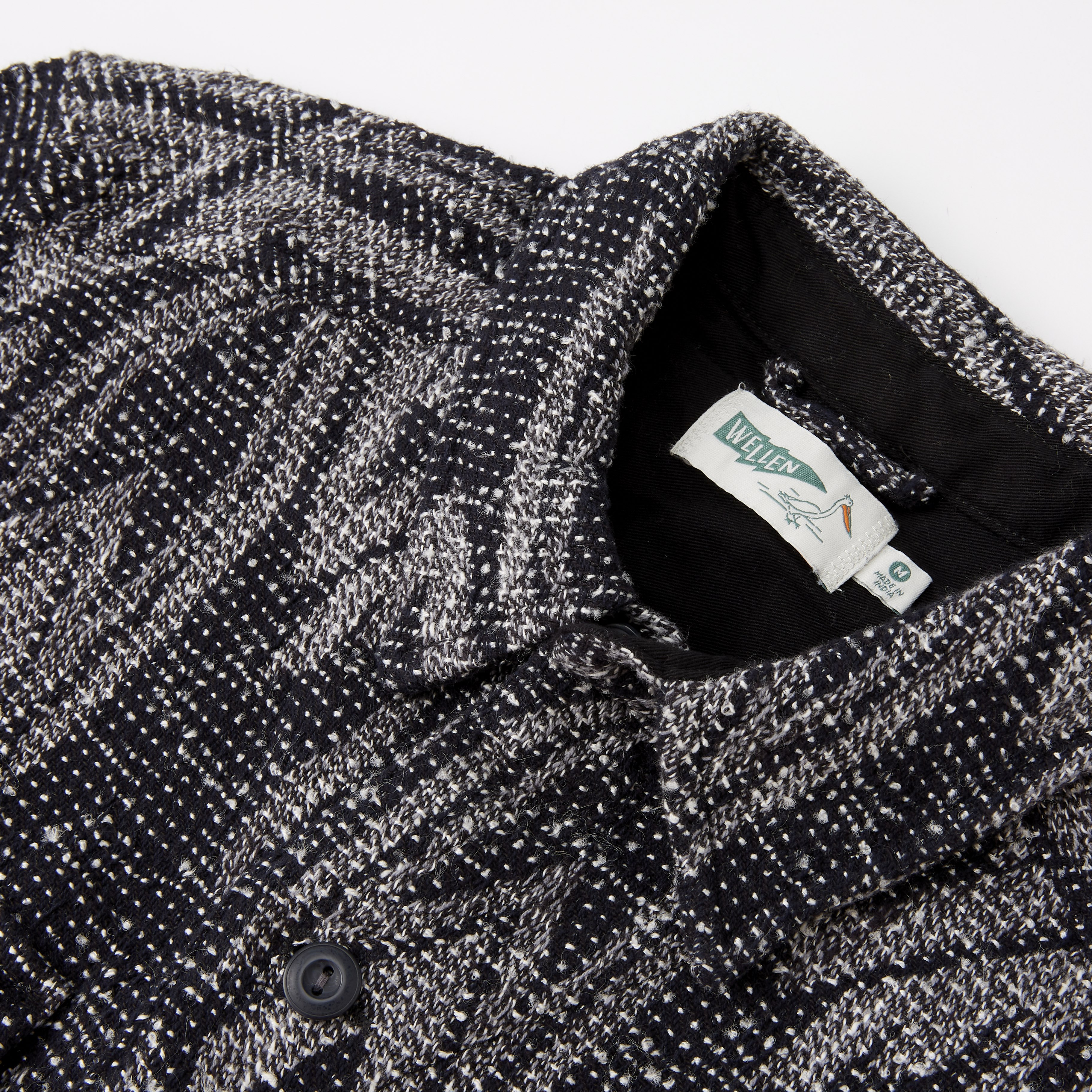 Wellen Jacquard Overshirt - Black Diamond | Shirt Jackets | Huckberry