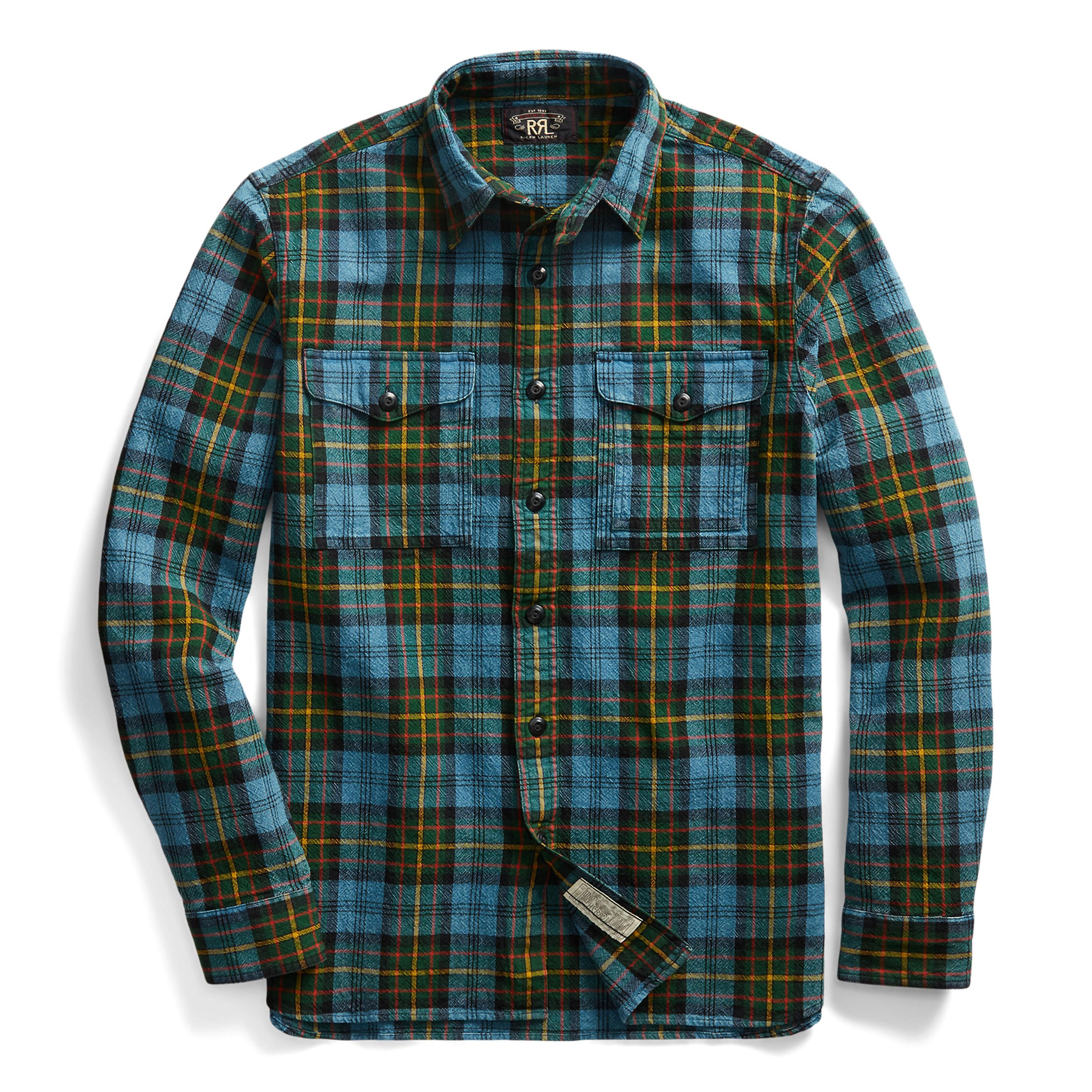 RRL Mercer Workshirt - Blue Multi | Long Sleeve Shirts | Huckberry