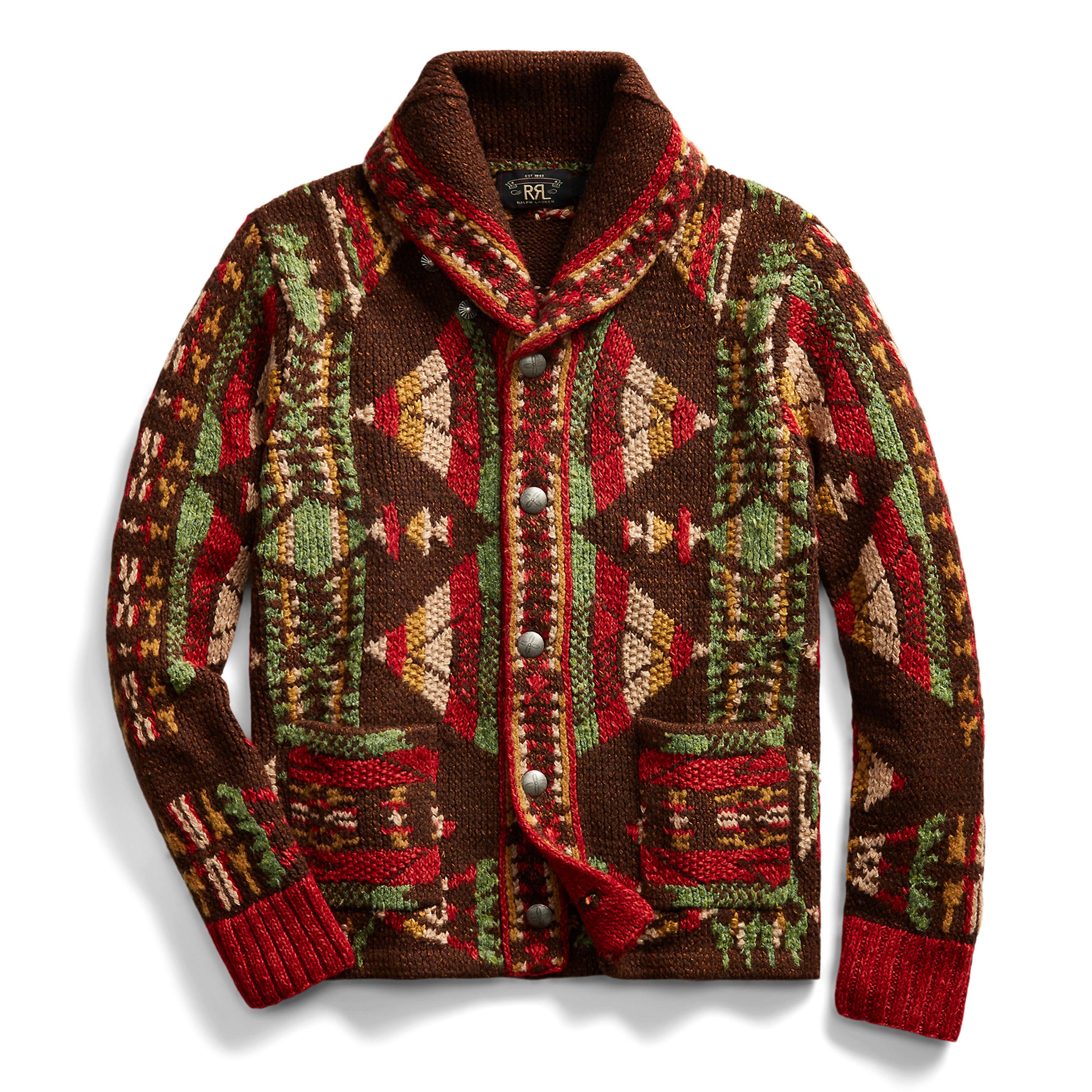 RRL Handknit Shawl Sweater Cardigan - Multi | Cardigan Sweaters