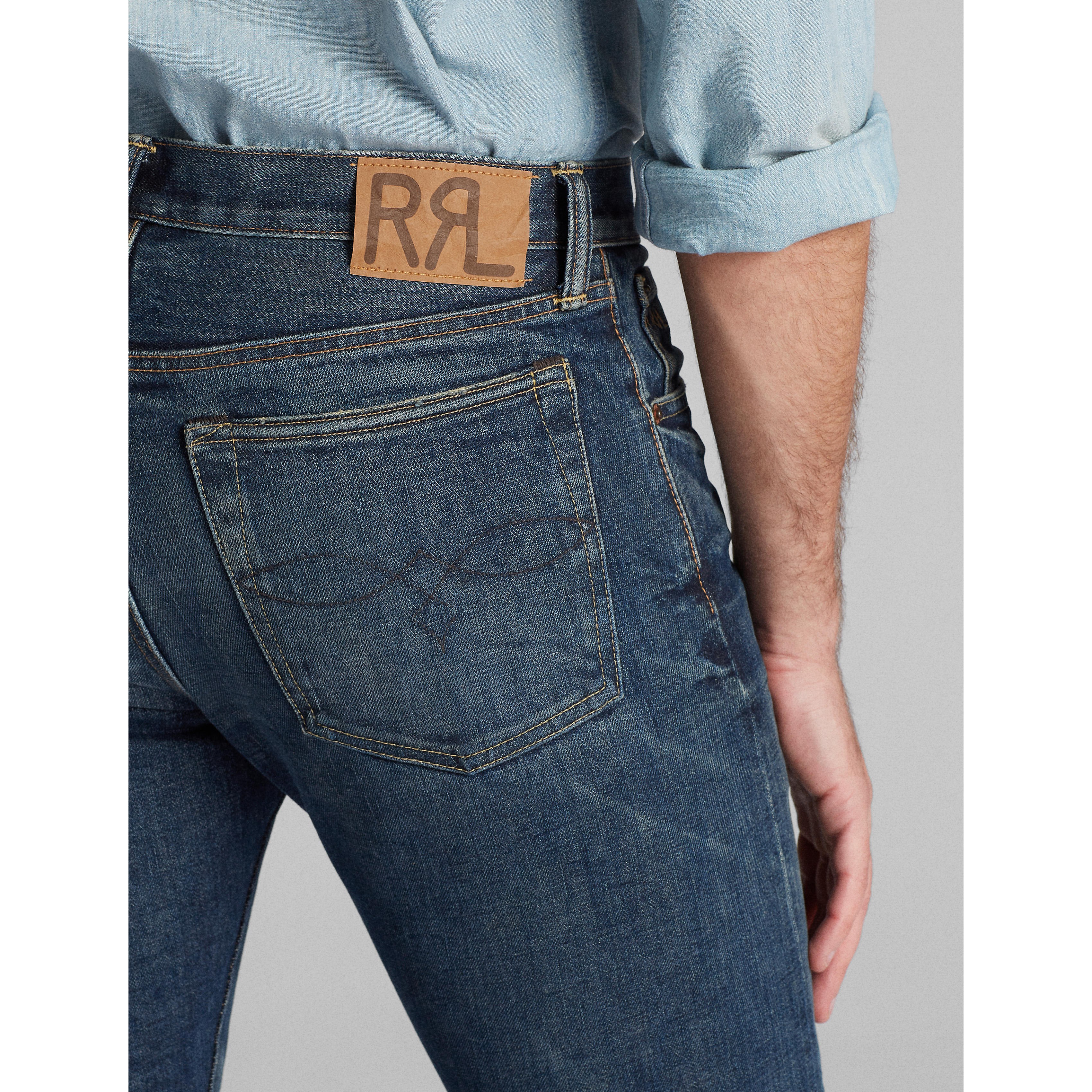 RRL Slim Narrow Denim Jeans - Mayes Wash | Jeans | Huckberry