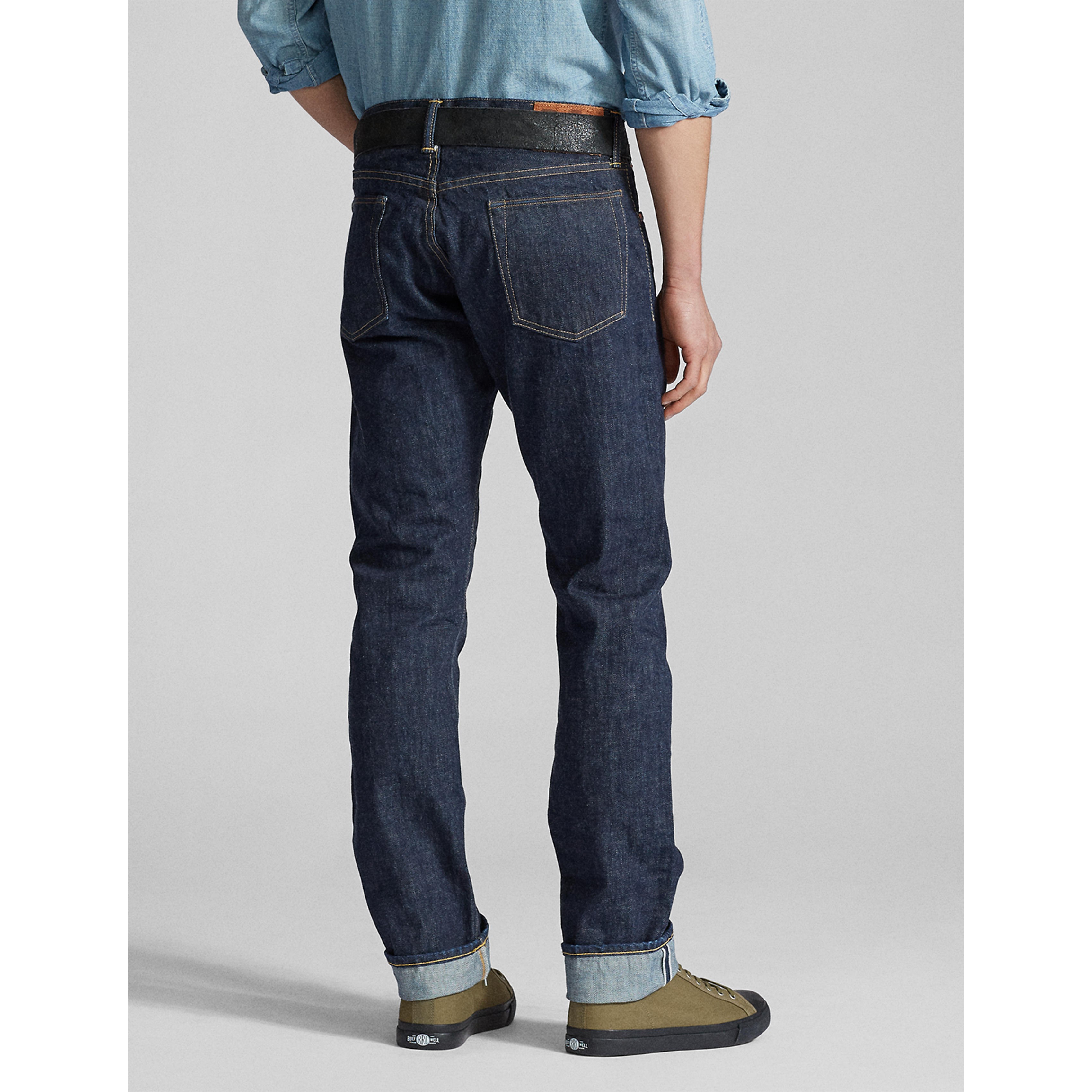 Buy Navy Slim Fit Washed Jeans for Men | Status Quo
