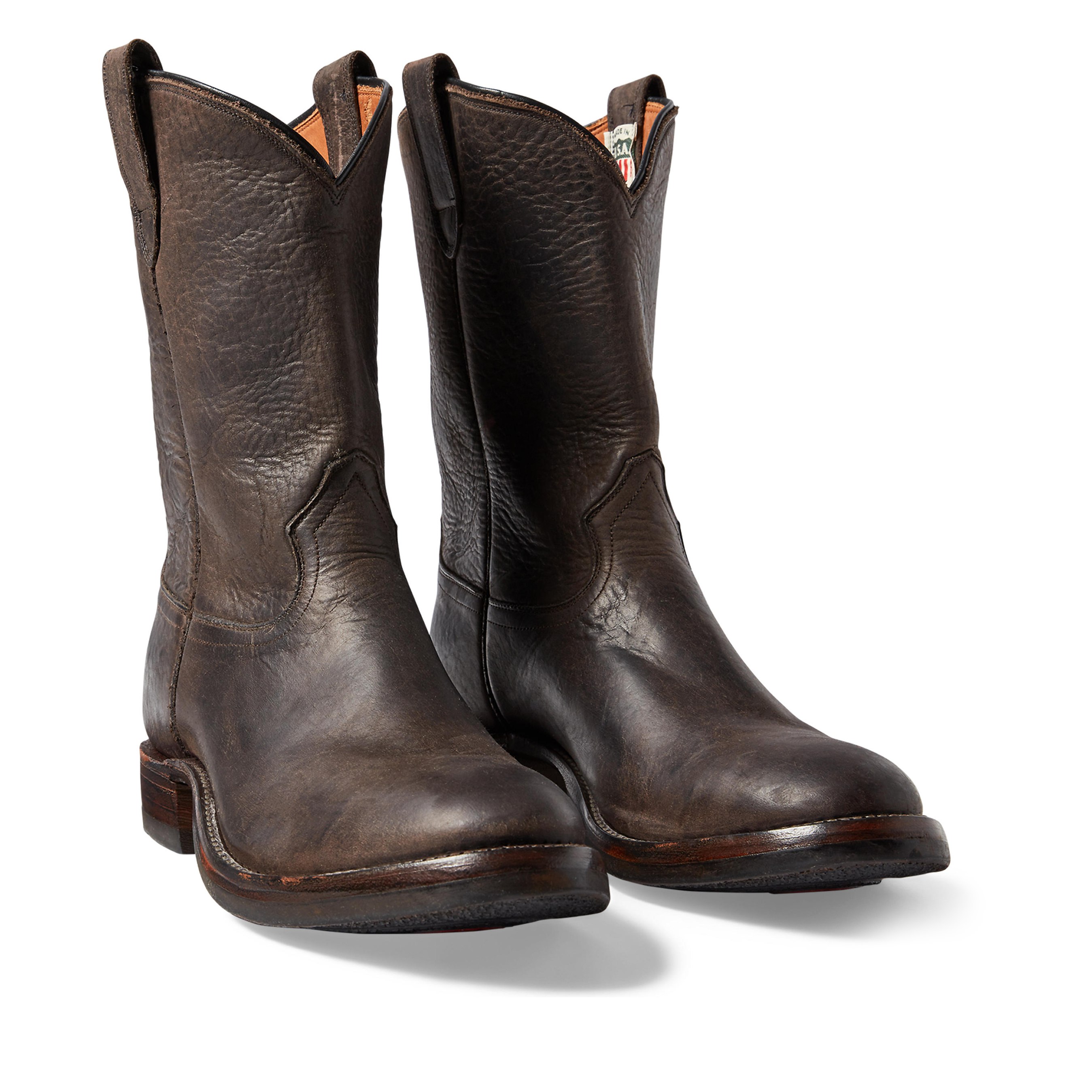 RRL Leather Walker Boot - BLACK | Hiking Boots | Huckberry