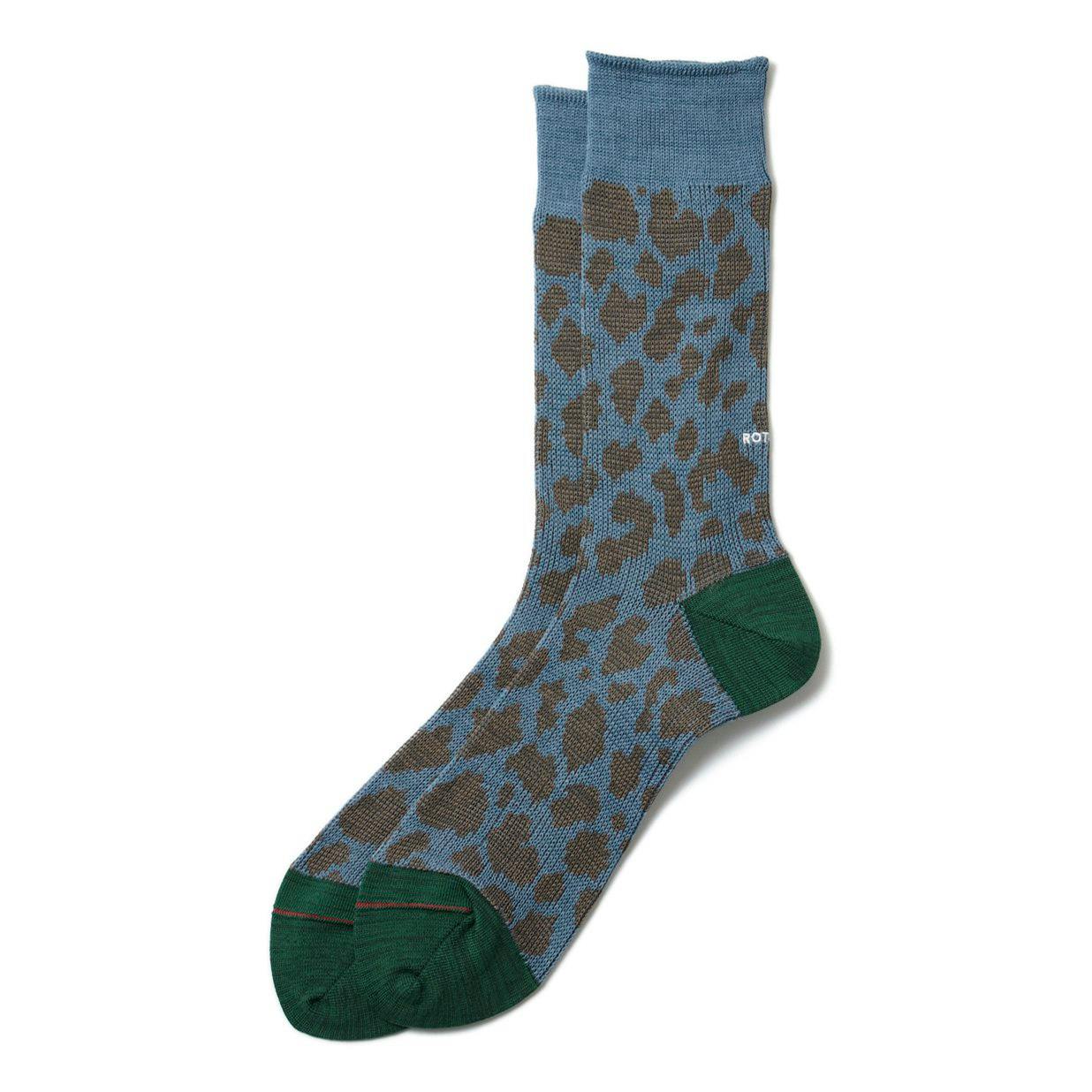 Organic Cotton Leopard Crew Socks