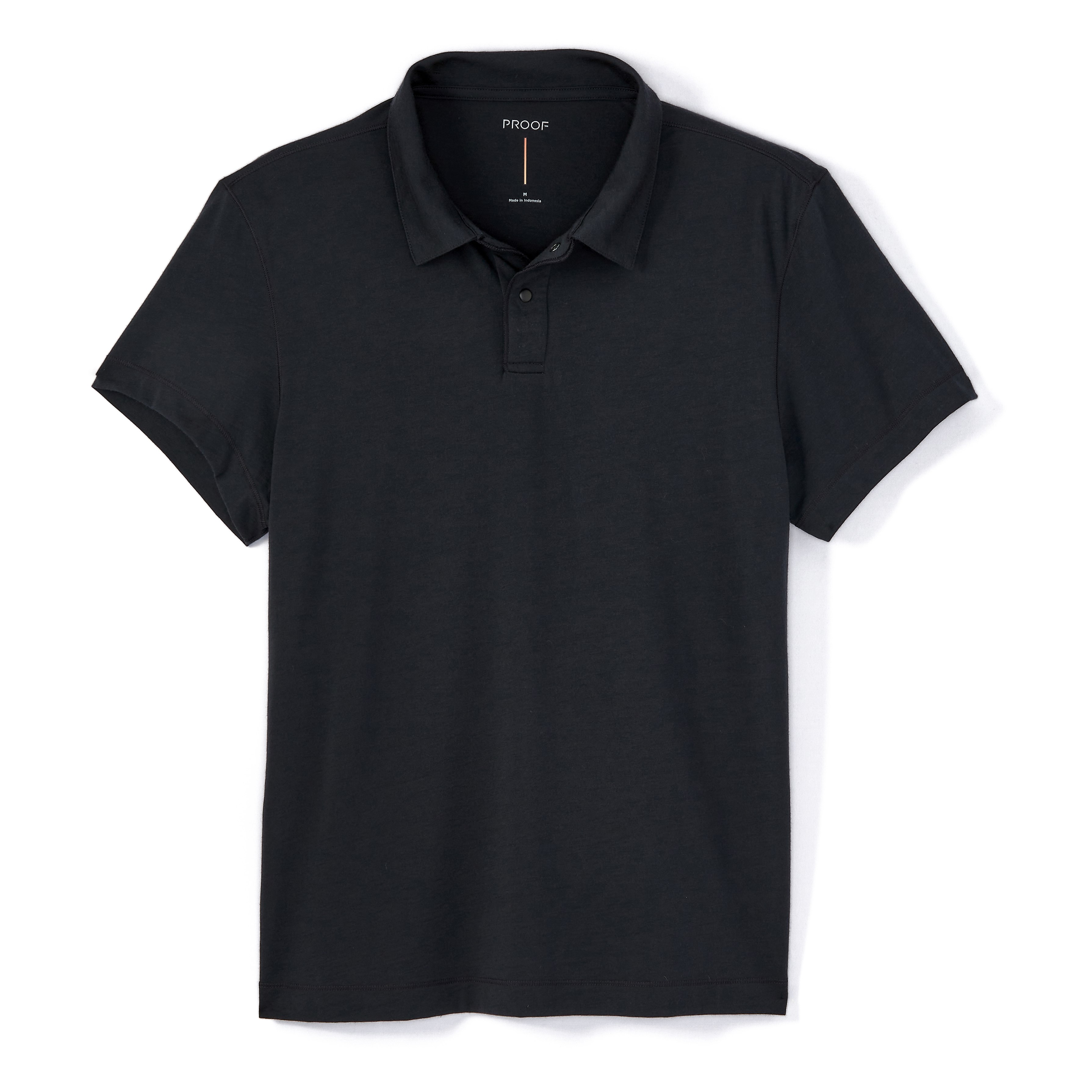 Proof 72-Hour Merino Polo Shirt - Stone Black | Polo Shirts