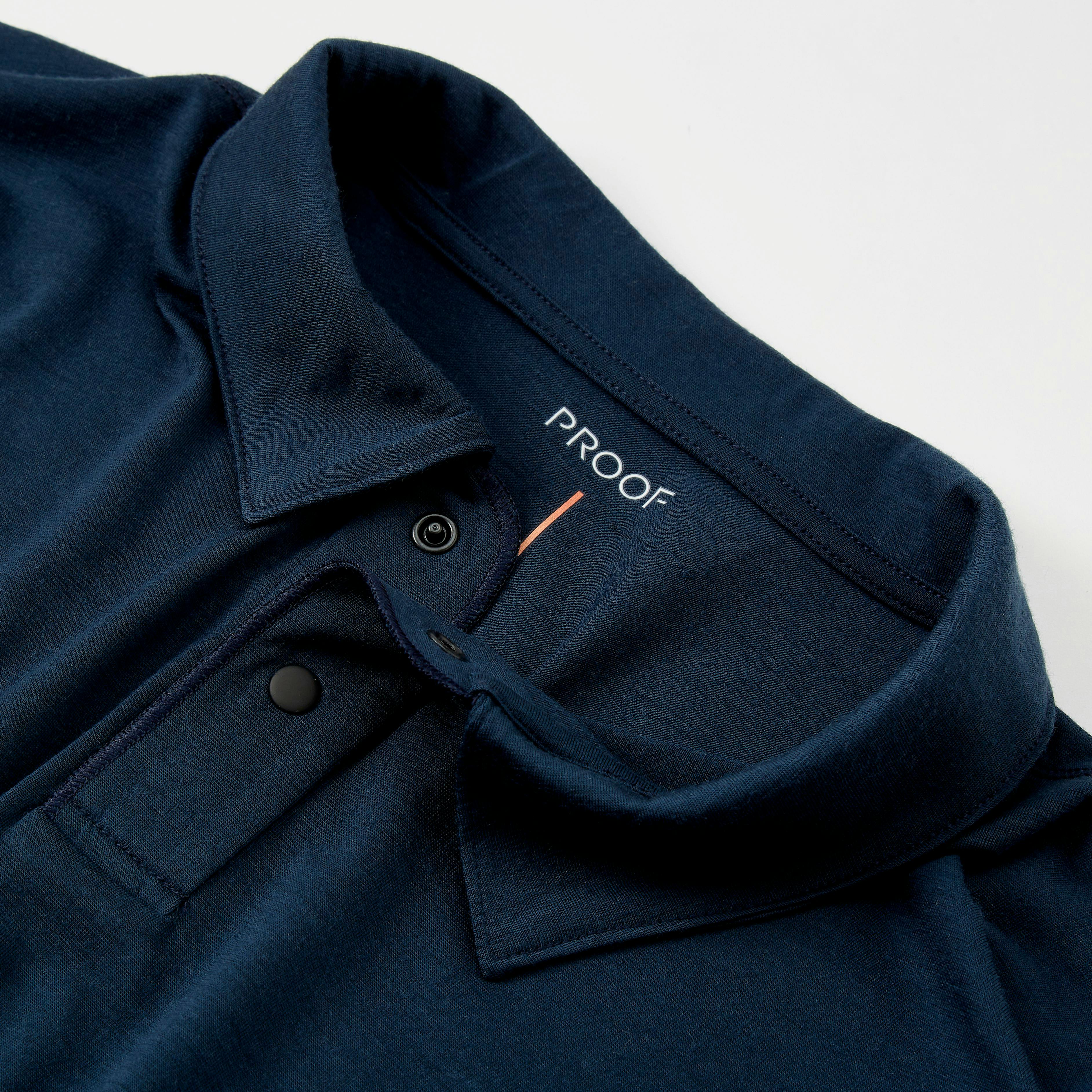 Proof 72-Hour Merino Polo Shirts | - Navy | Polo Huckberry Shirt