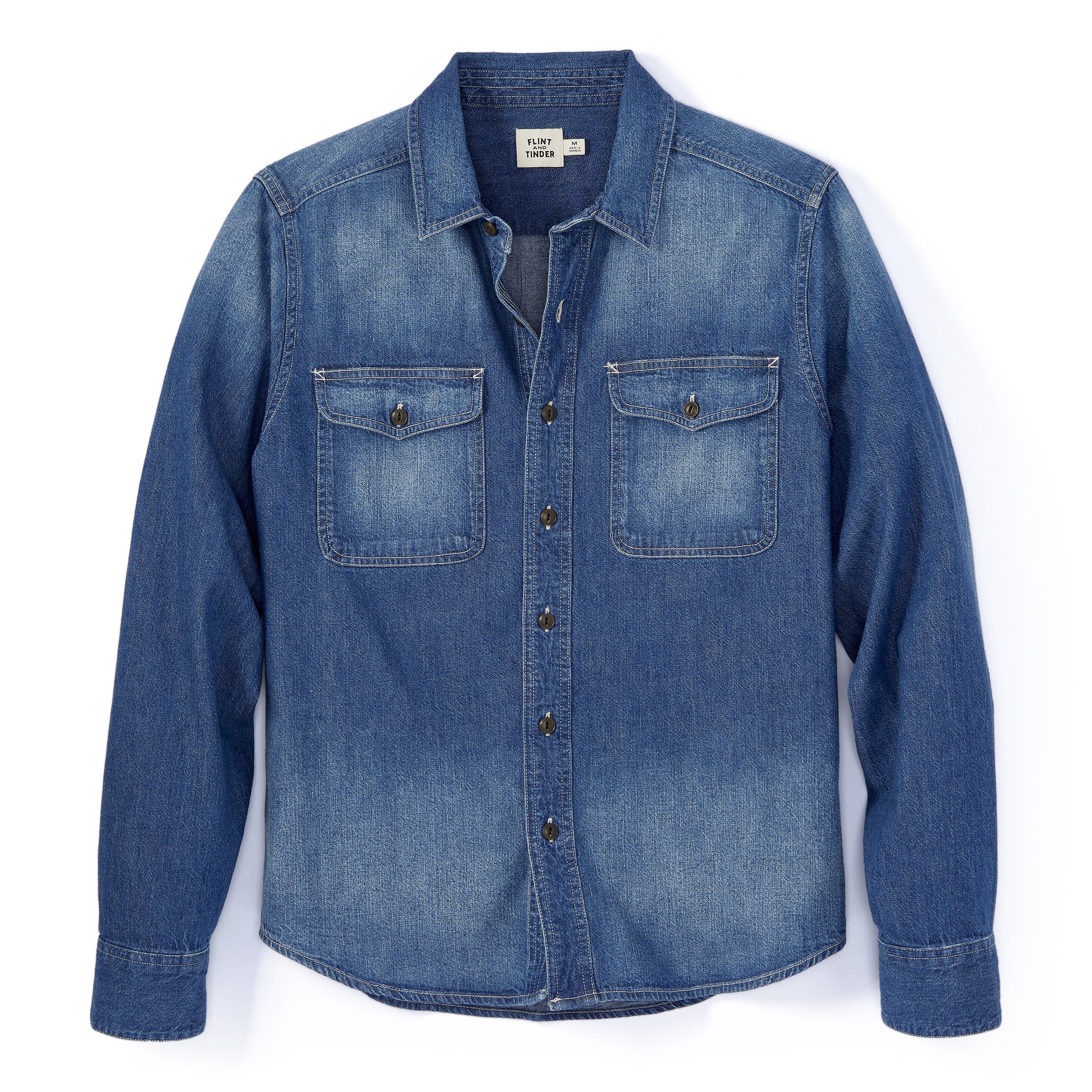 Flint and Tinder Denim Expedition Workshirt - Dark Vintage