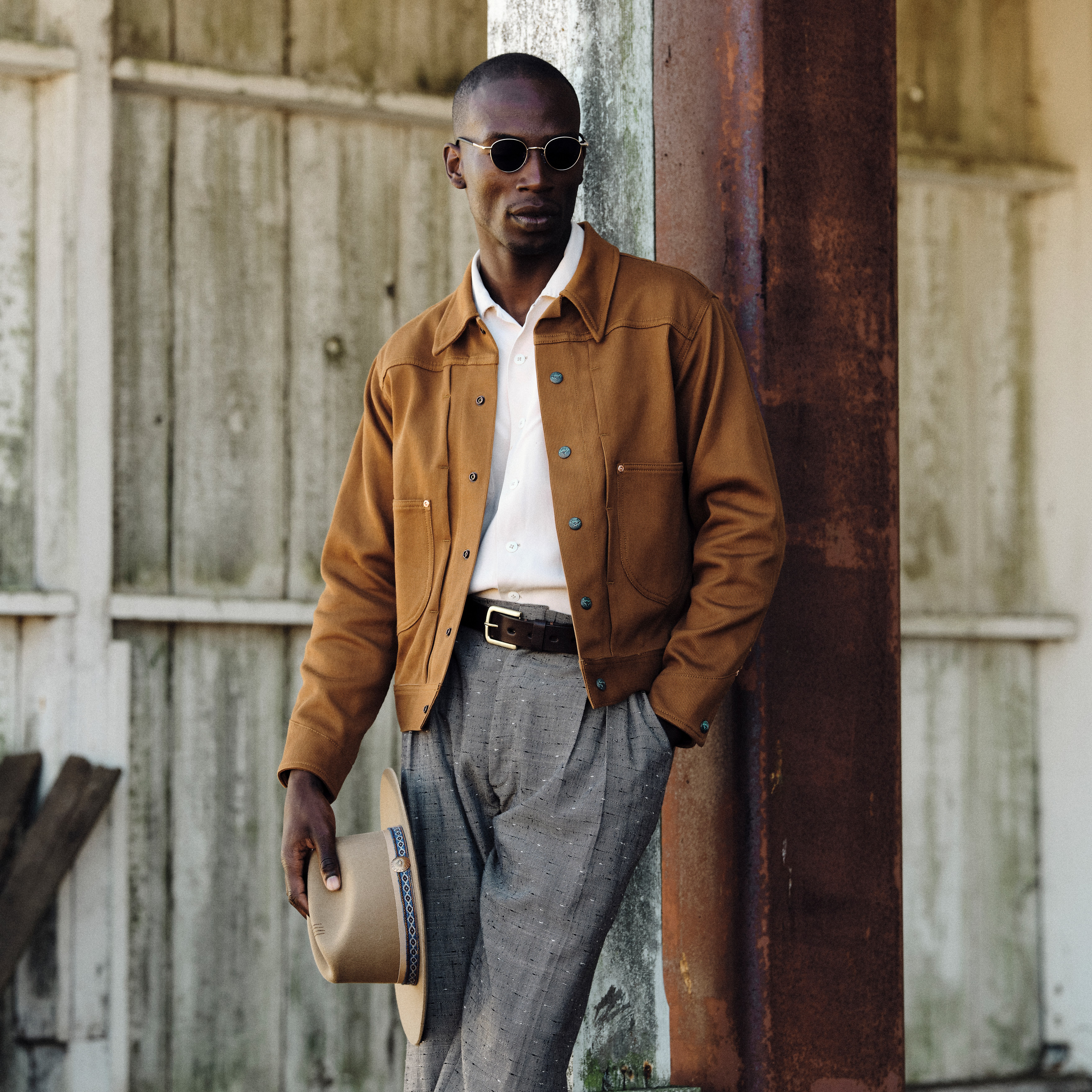 Wythe New York Japanese Bedford Cord Trucker - Bay Brown