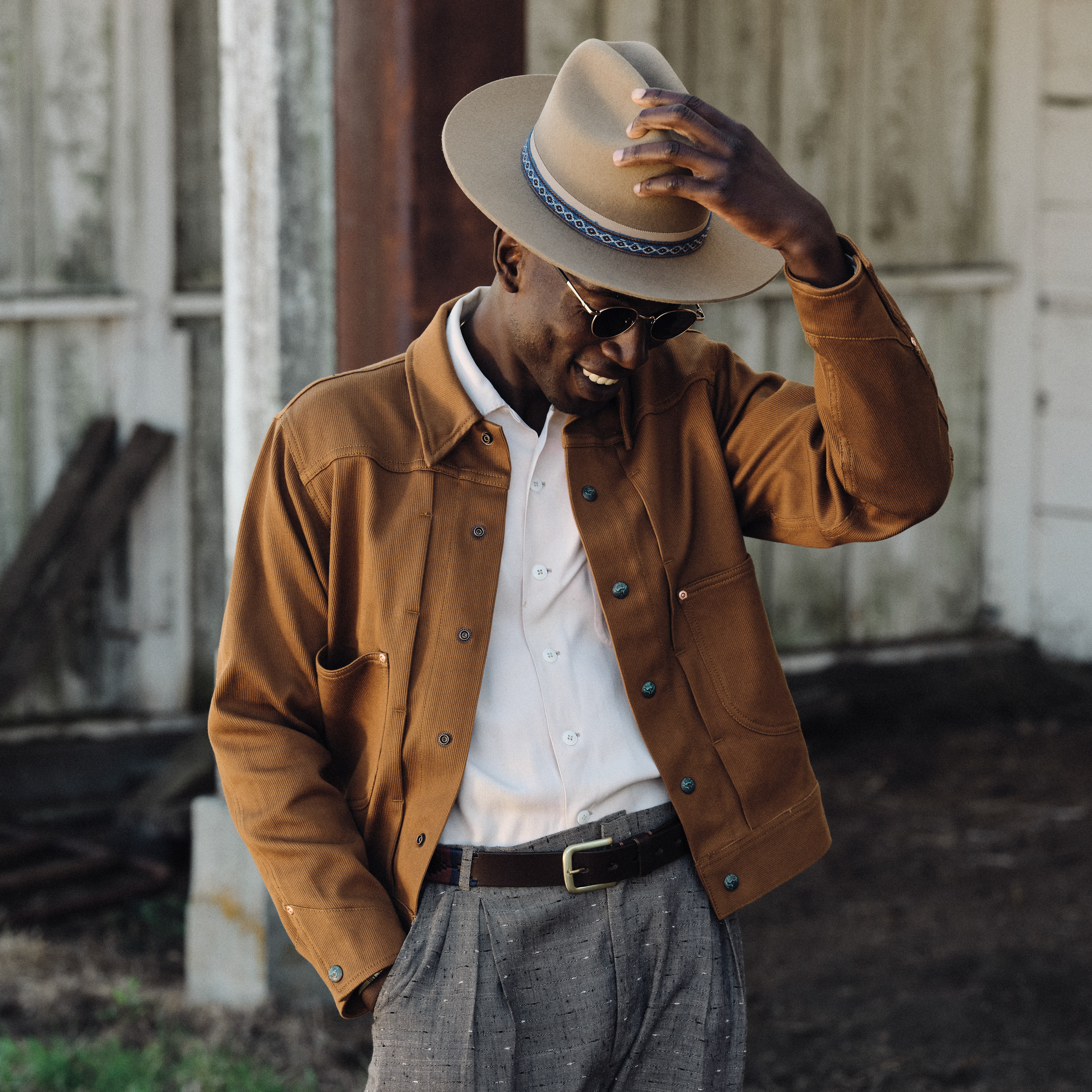 Wythe New York Japanese Bedford Cord Trucker - Bay Brown