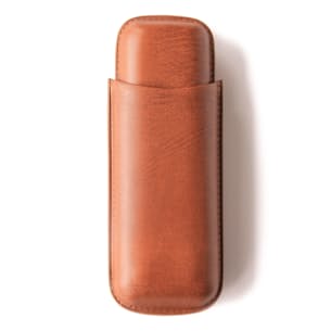 Two-Cigar Travel Case-Brown