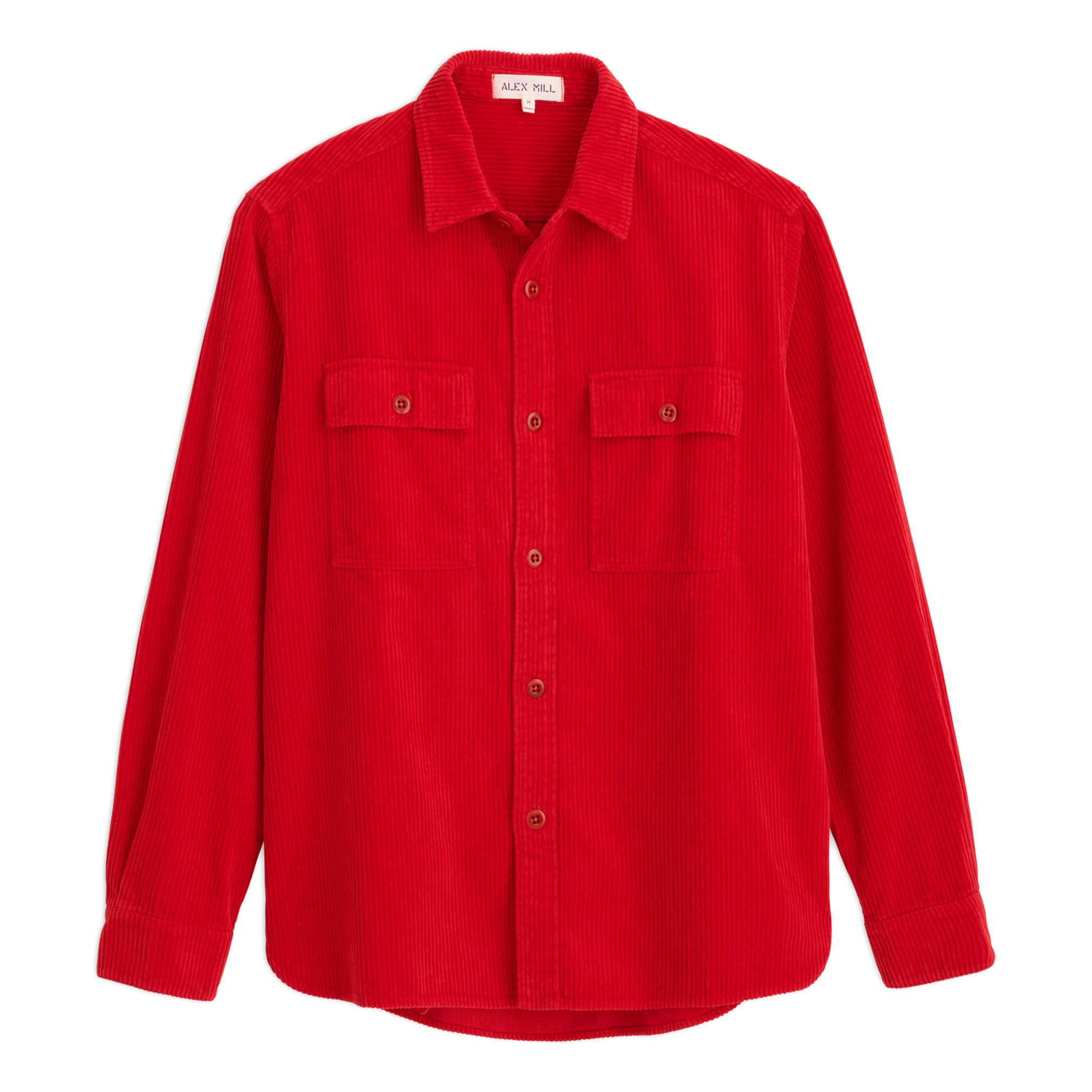 Alex Mill Rugged Corduroy Easy Shirt - Cardinal Red | Long Sleeve