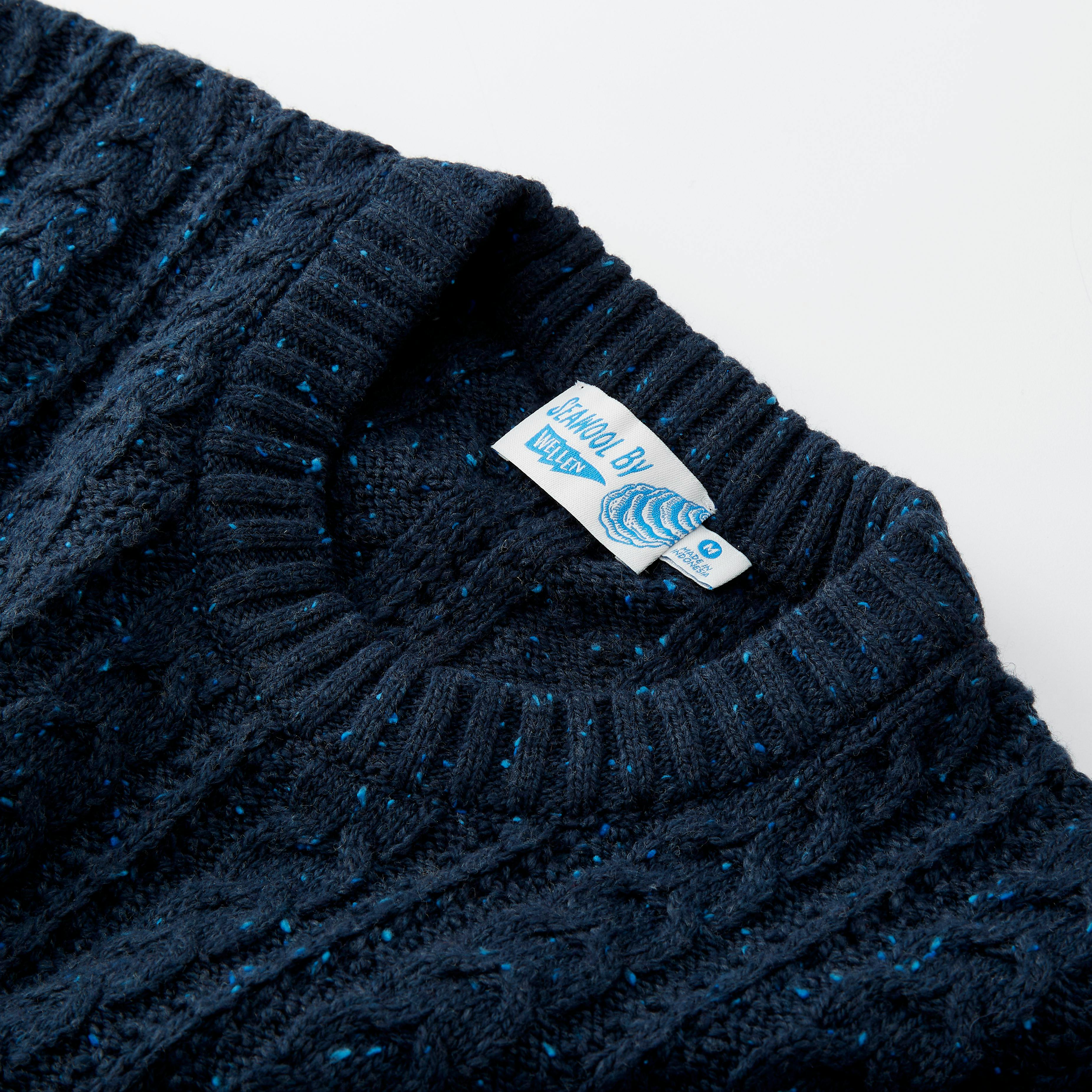 blue wool sweater