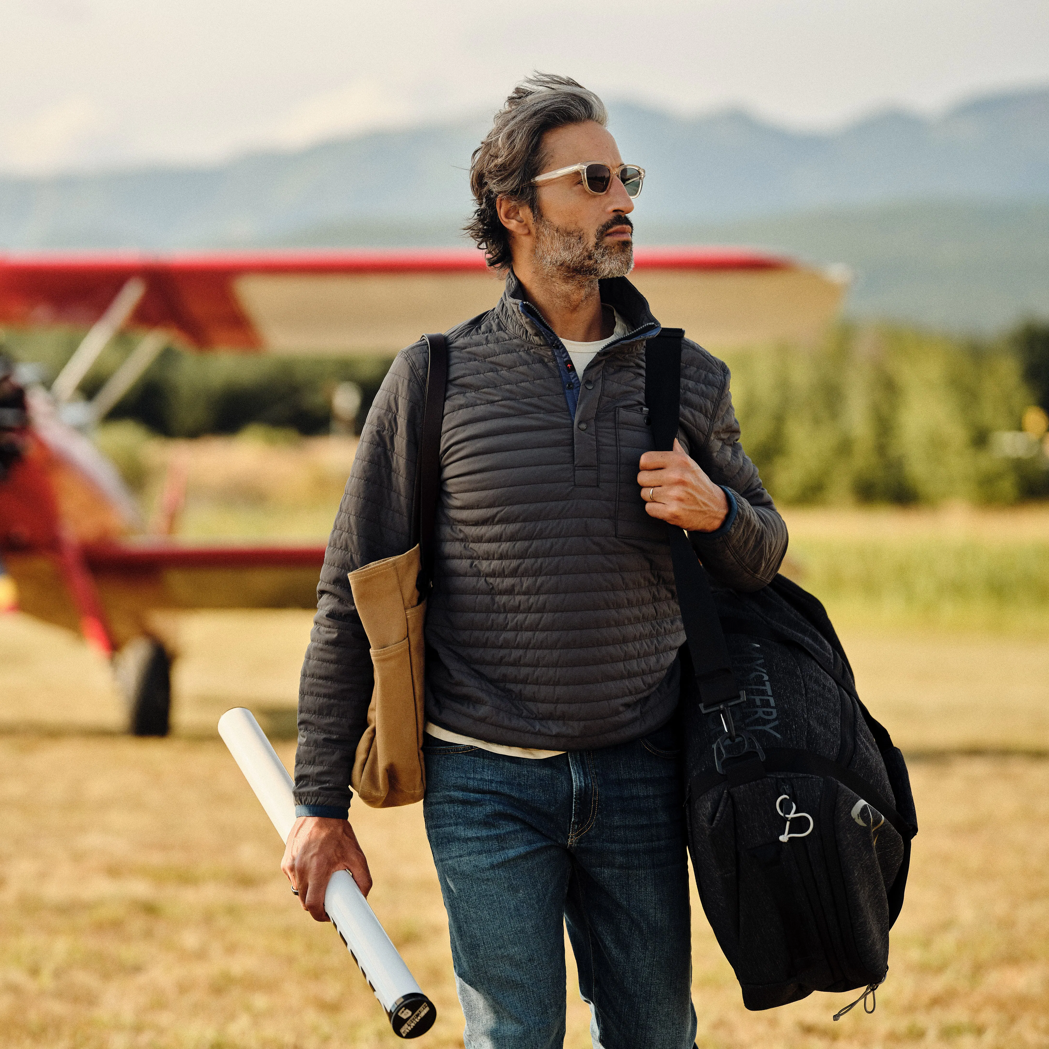 Relwen Windzip Popover - Dark Grey | Quilted Jackets | Huckberry
