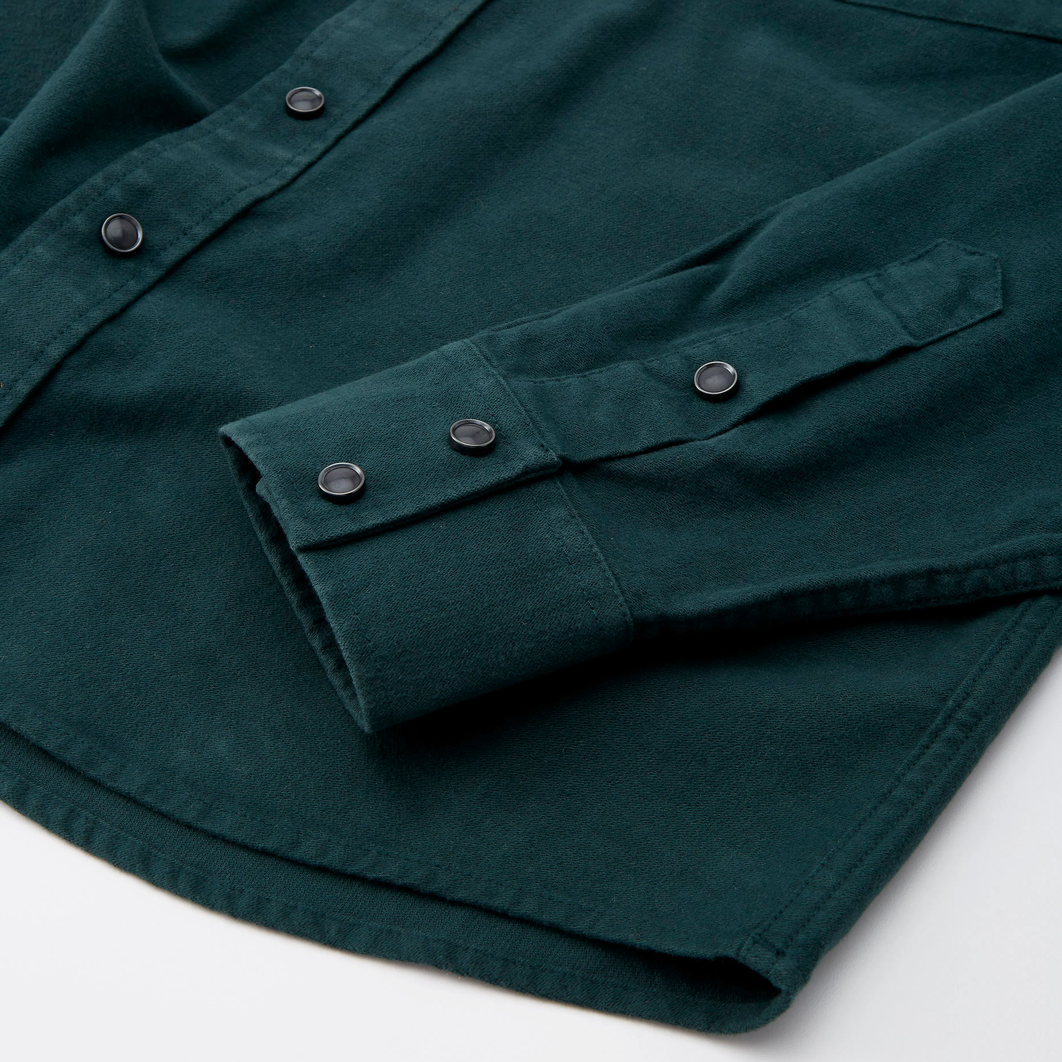 Flint and Tinder Moleskin Western Shirt - Green Gables | Long