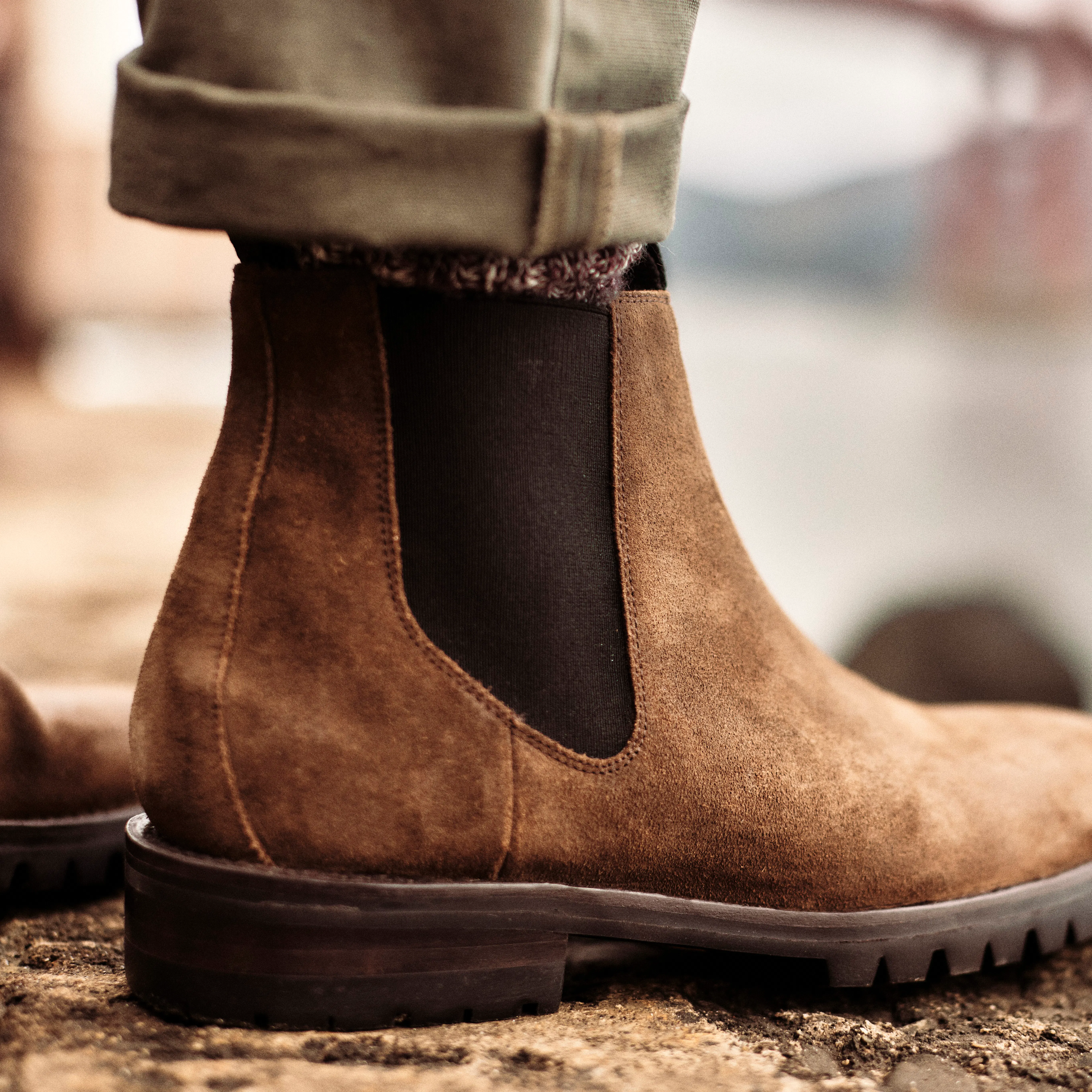 Rhodes Footwear Jackson Chelsea Boot w/ Lug Sole - Umber  display picture 3
