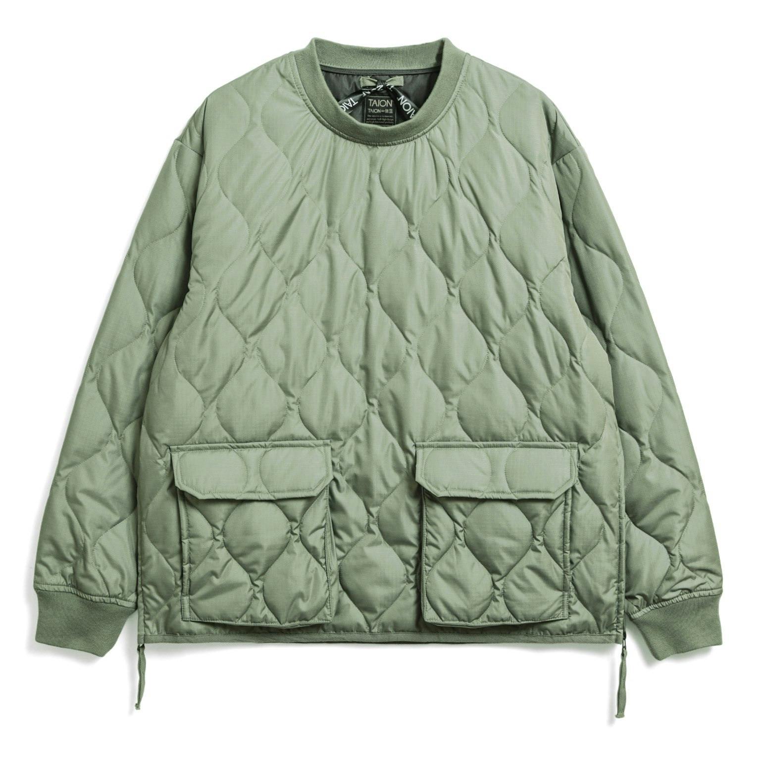 Military Pullover Quilted Puffer Shirt