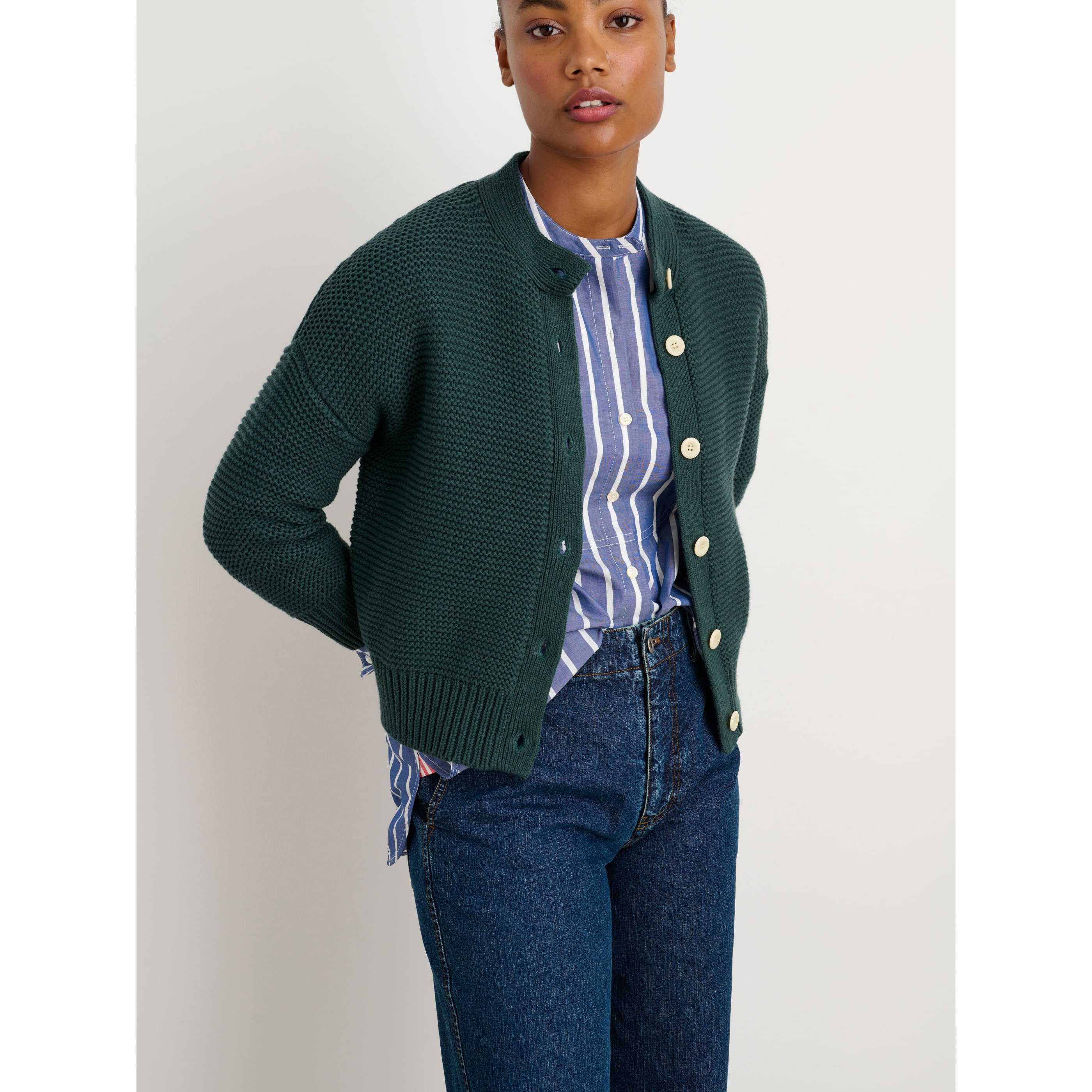 Alex Mill Women's Nico Chunky Cardigan - Dark Spruce | All