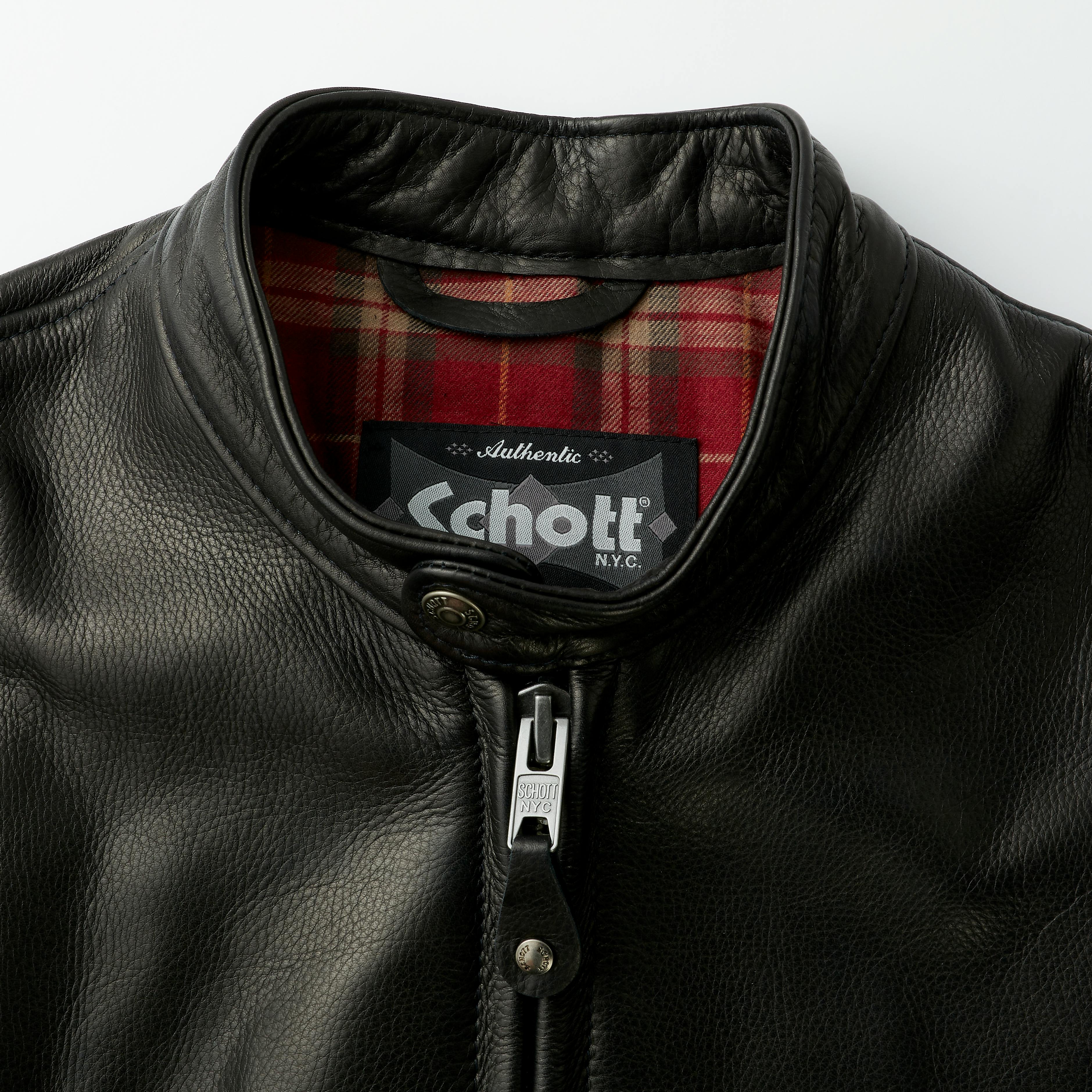 Schott Café Racer Leather Jacket