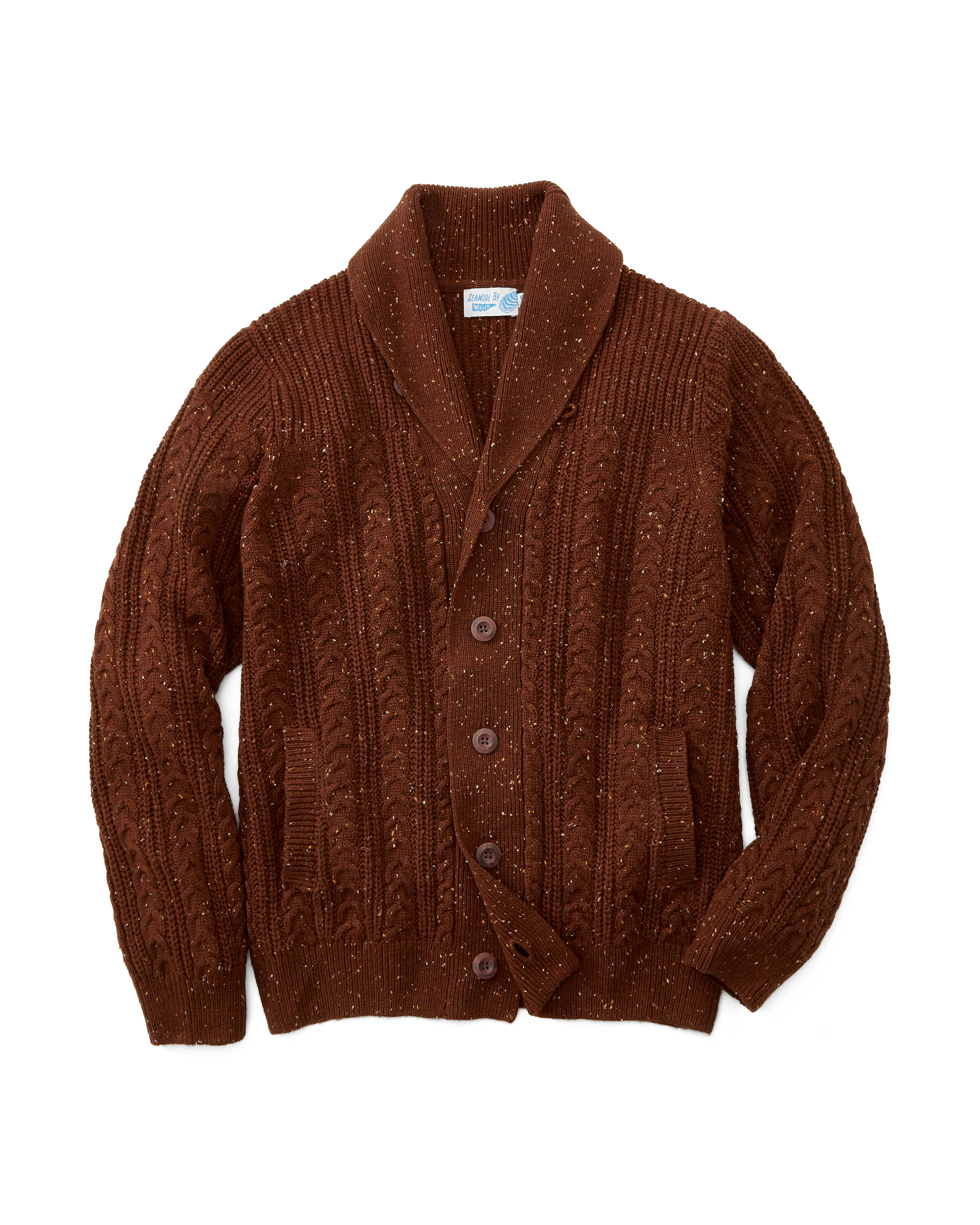 Wellen Fisherman Shawl Cardigan Sweater