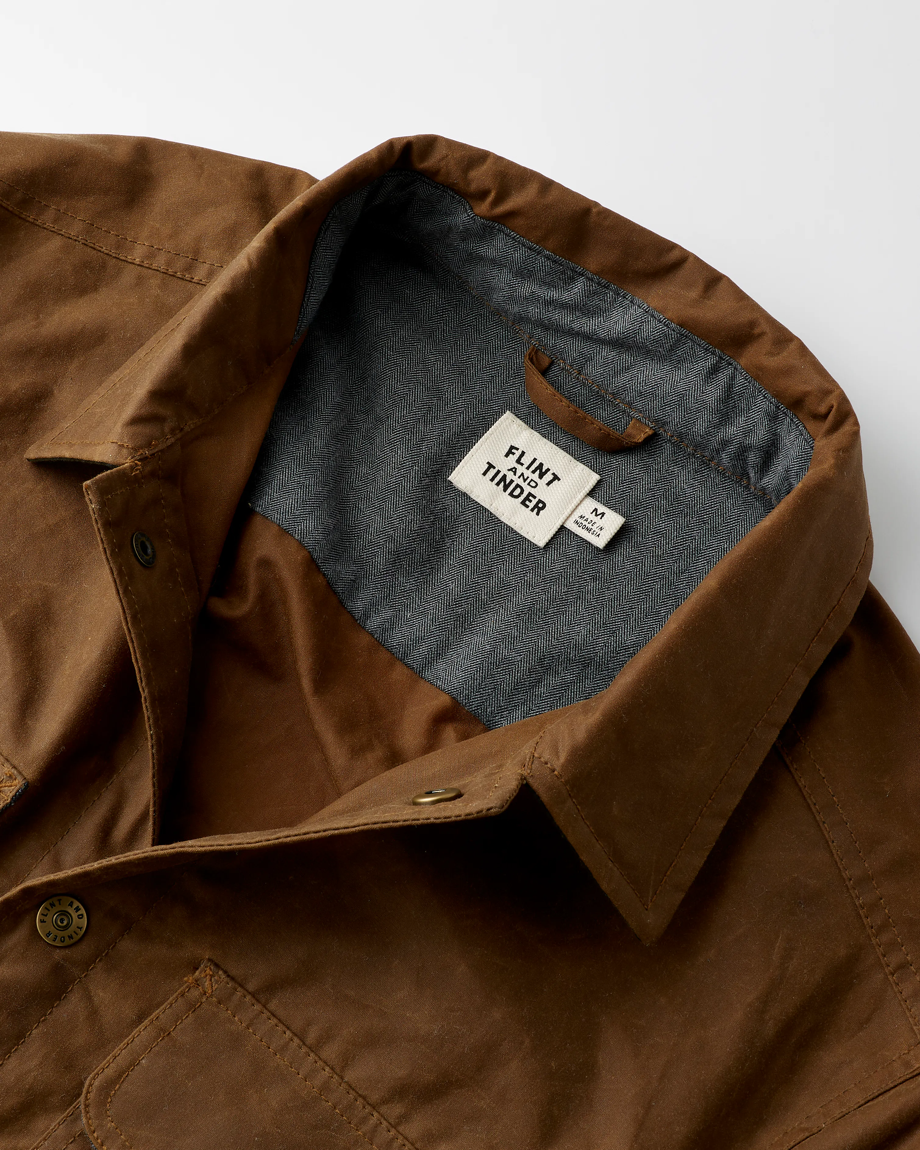 Flint and Tinder Bighorn Waxed Shirt Jacket Brown Waxed