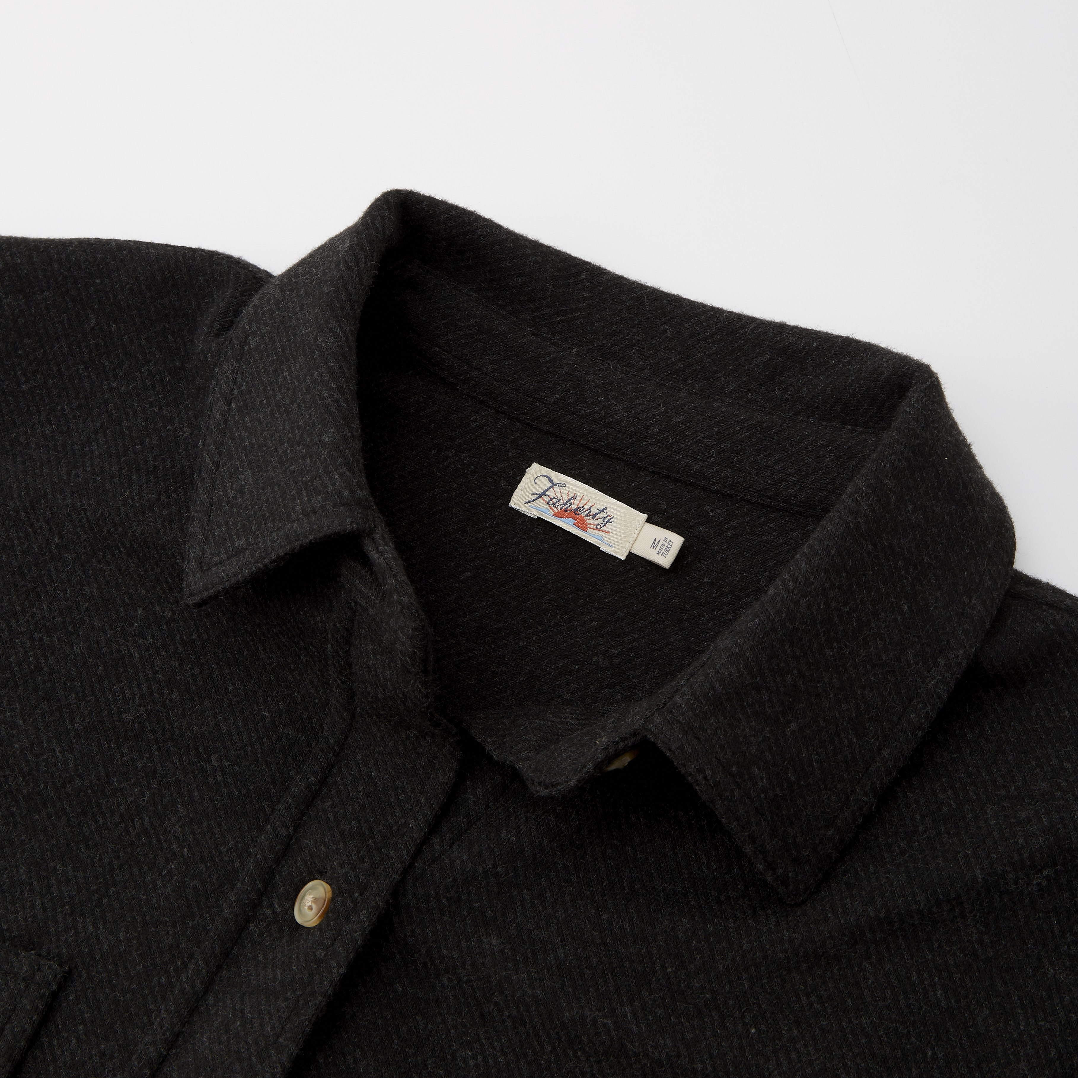 Faherty Brand Women's Legend Sweater Shirt - Heathered Black Twill