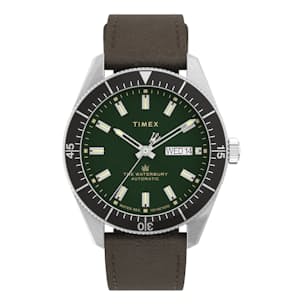 Waterbury Dive Automatic 40mm Watch w/ Leather Strap