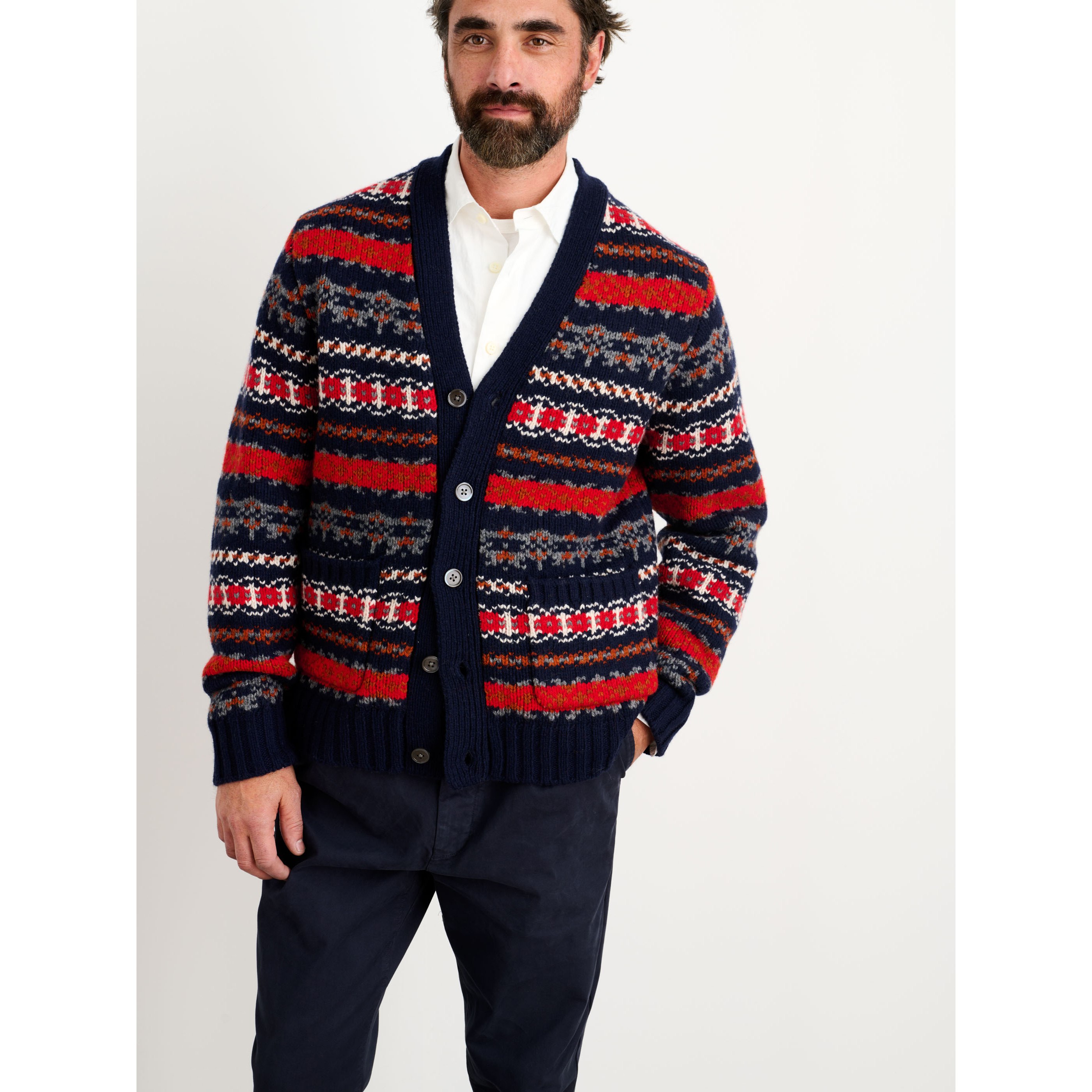 2023大得価 新品 RRL Fair Isle Cotton Cardigan XS TGjhc