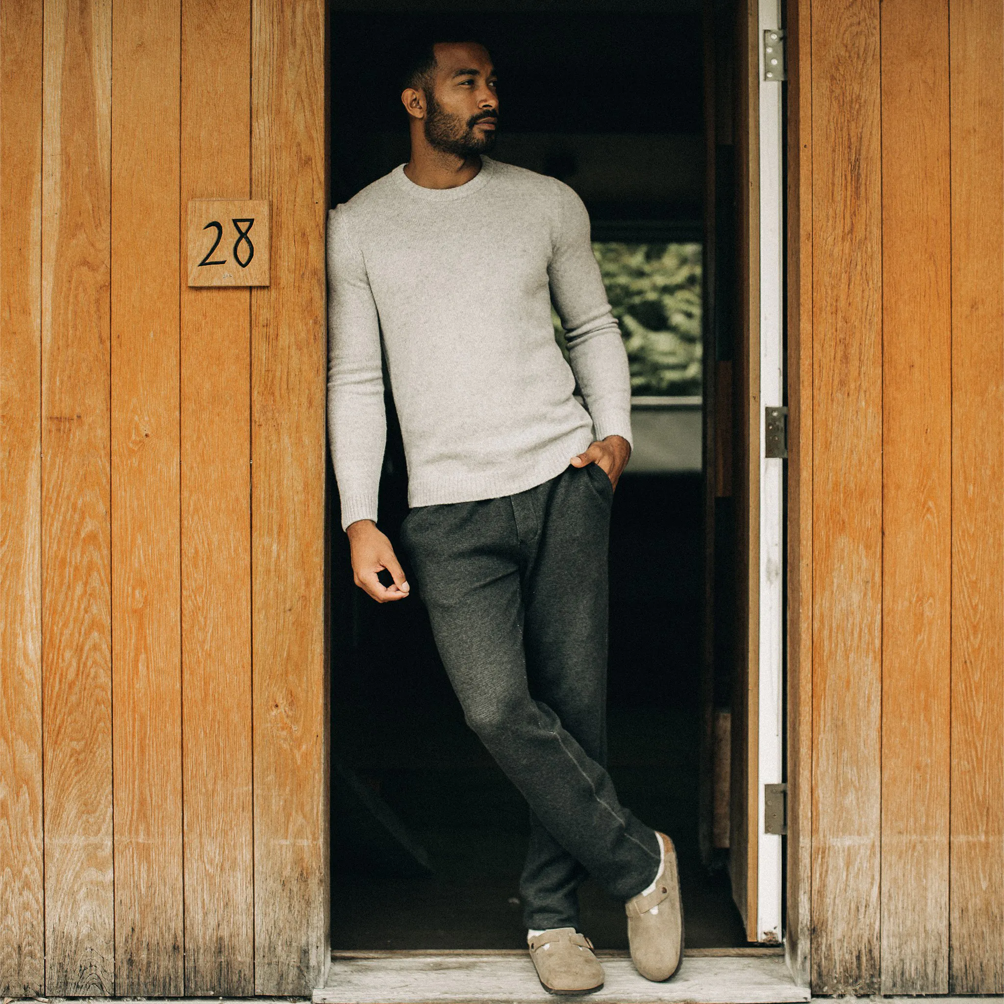 Taylor Stitch Weekend Pant - Coal Double Knit | Lounge Pants