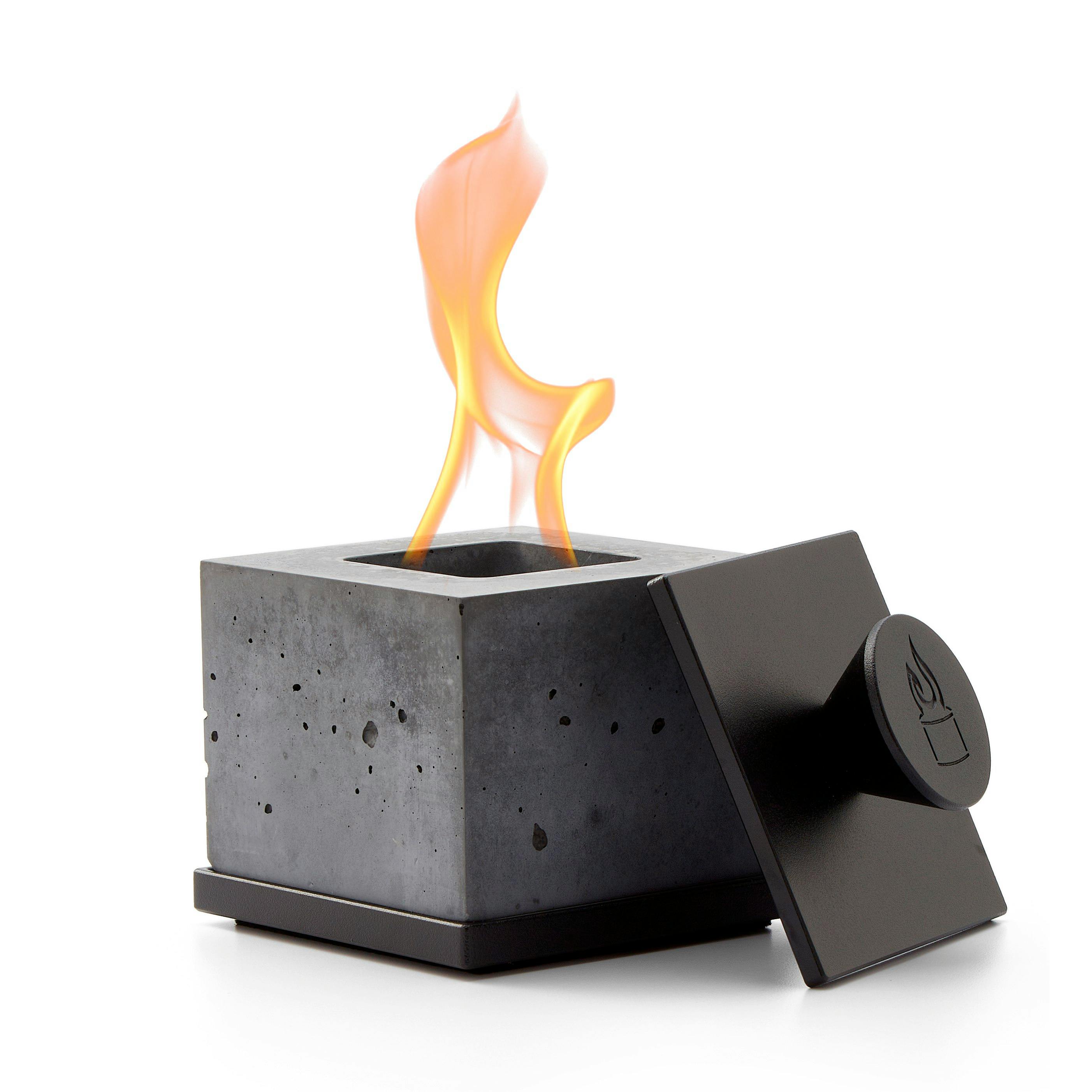 Personal Square Concrete Fireplace Kit