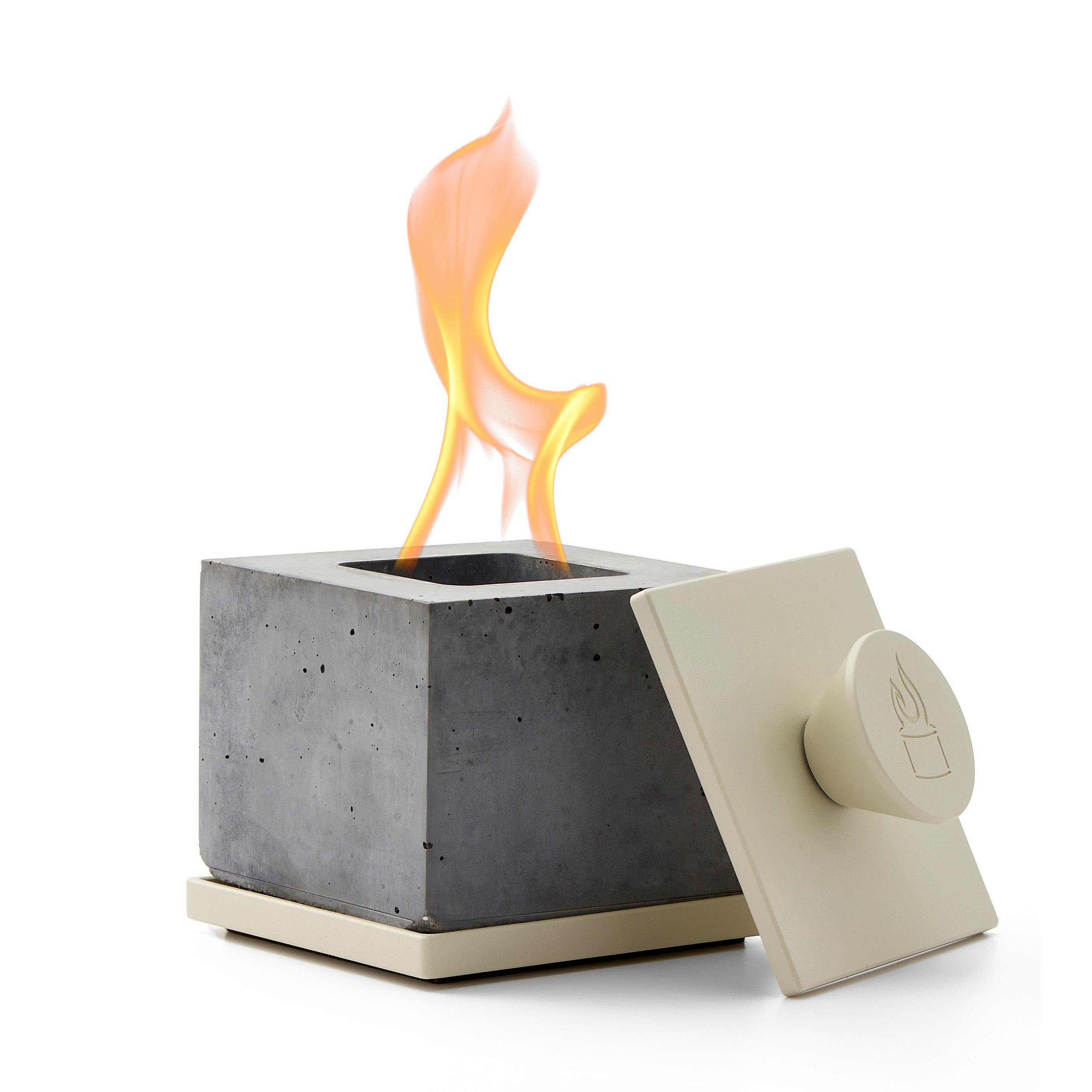 Personal Square Concrete Fireplace Kit