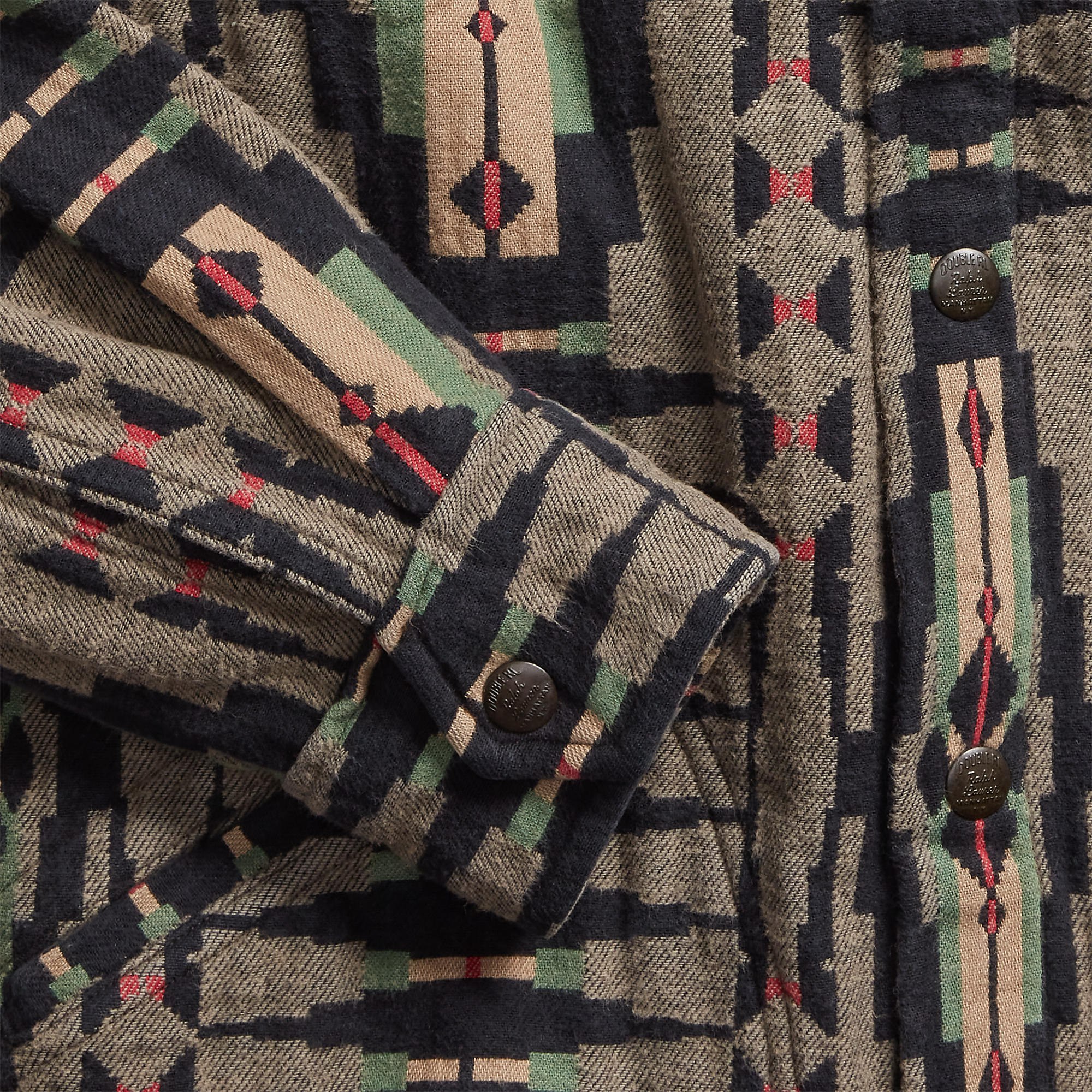 RRL Brown Bear Jacquard Overshirt - Grey / Multi | Shirt