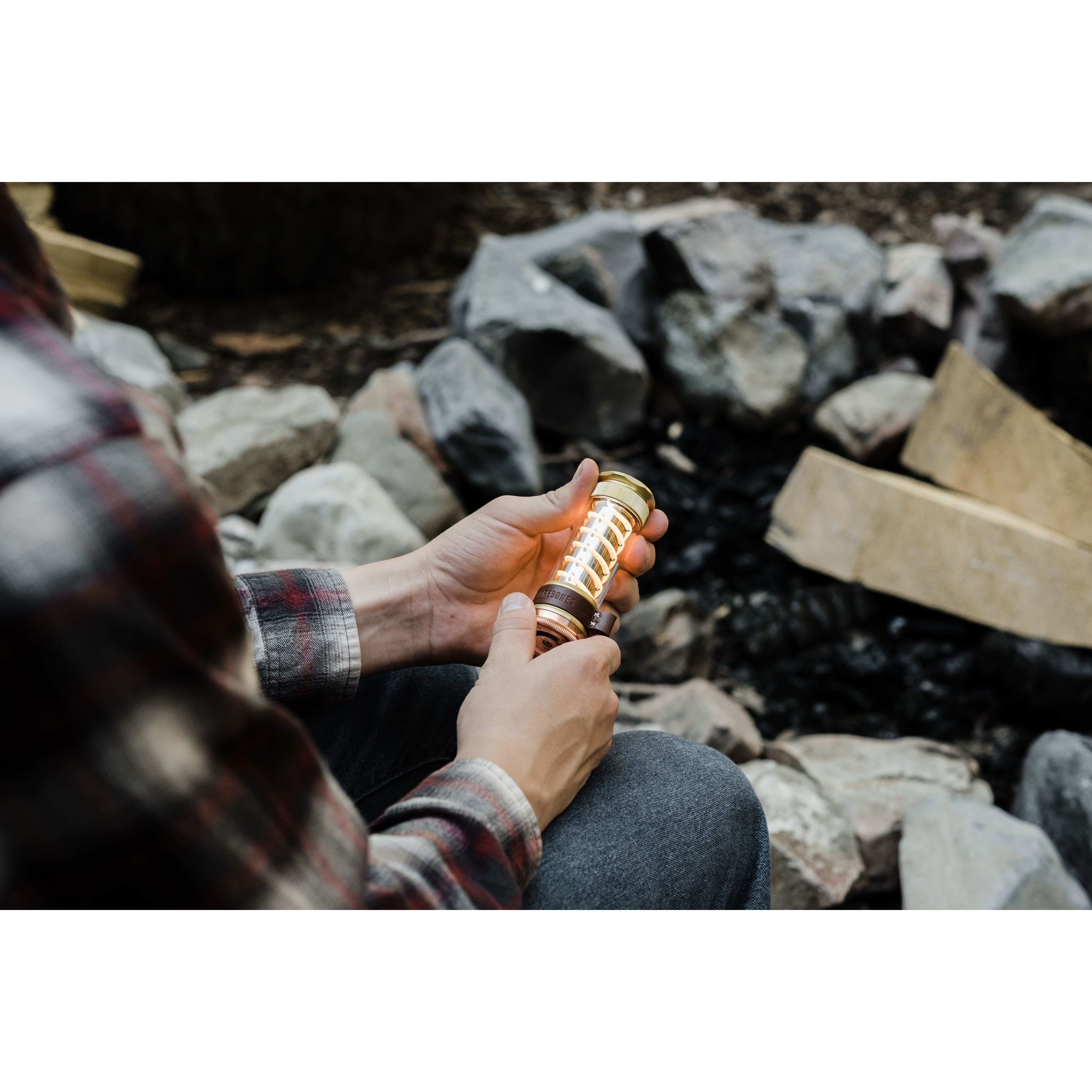 Barebones Edison Light Stick - Brass | Lighting | Huckberry